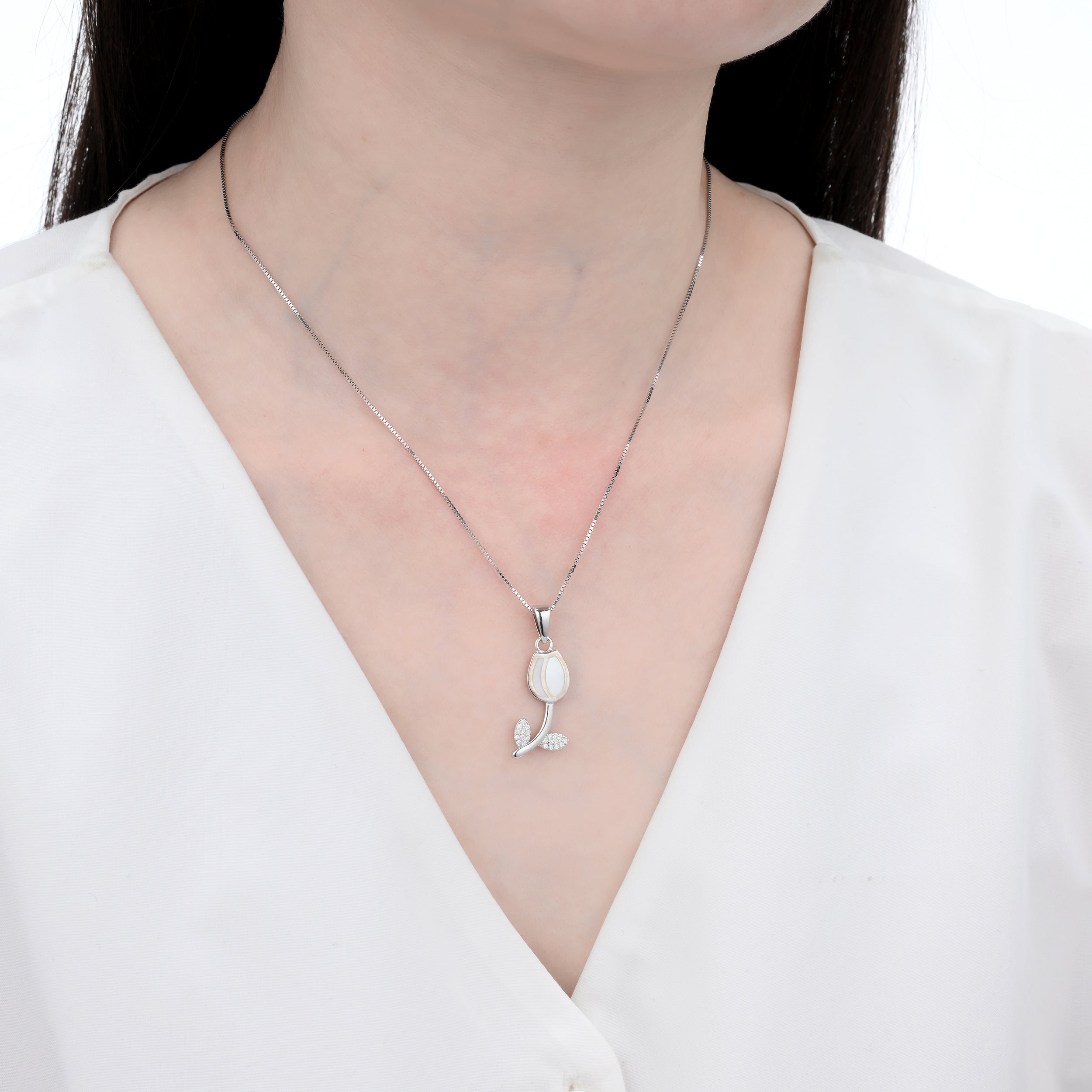 925 Silver Moissanite Pendants 0.12 CT. VVS1 D