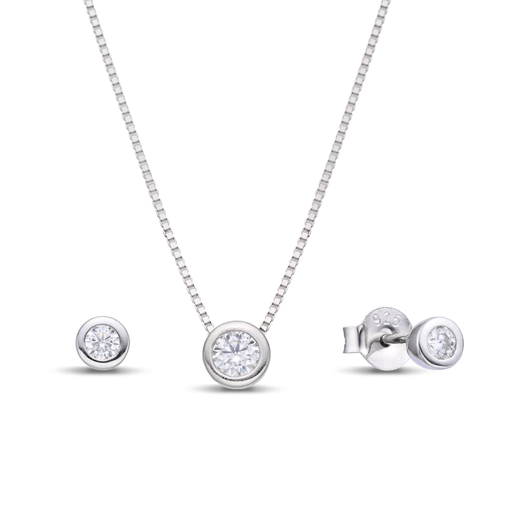 925 Silver Moissanite Earrings & Necklaces  0.5 CT. VVS1 D Color