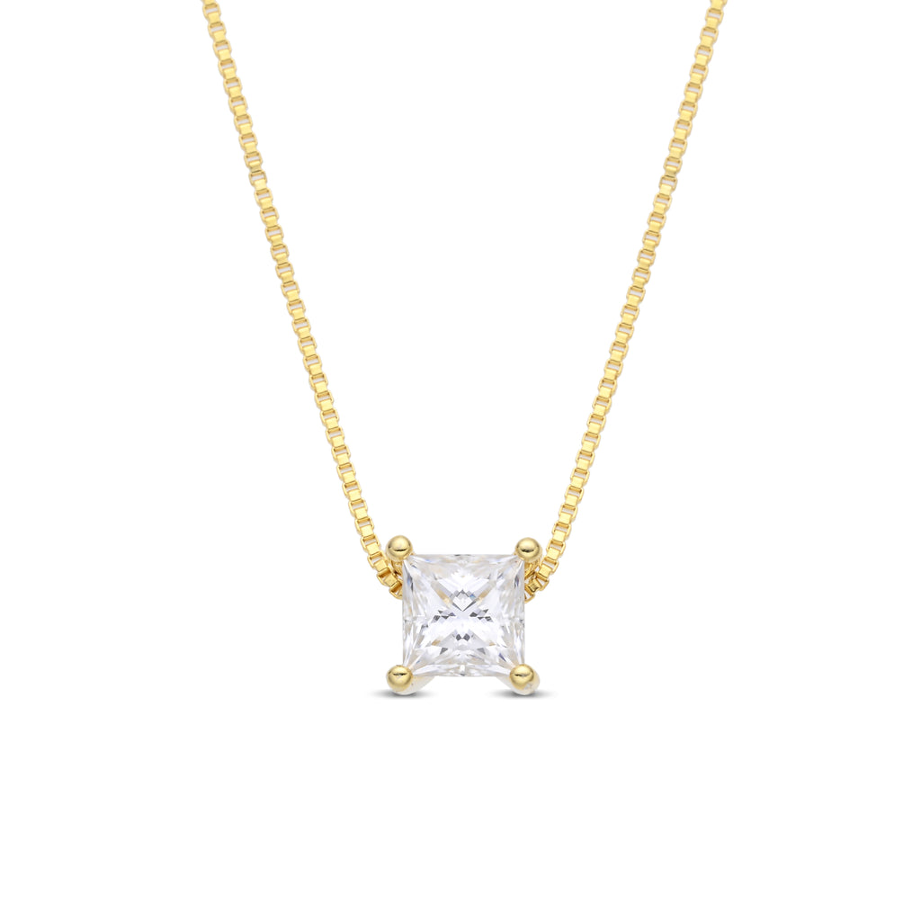 925 Silver Moissanite Necklace 1 CT. VVS1 D