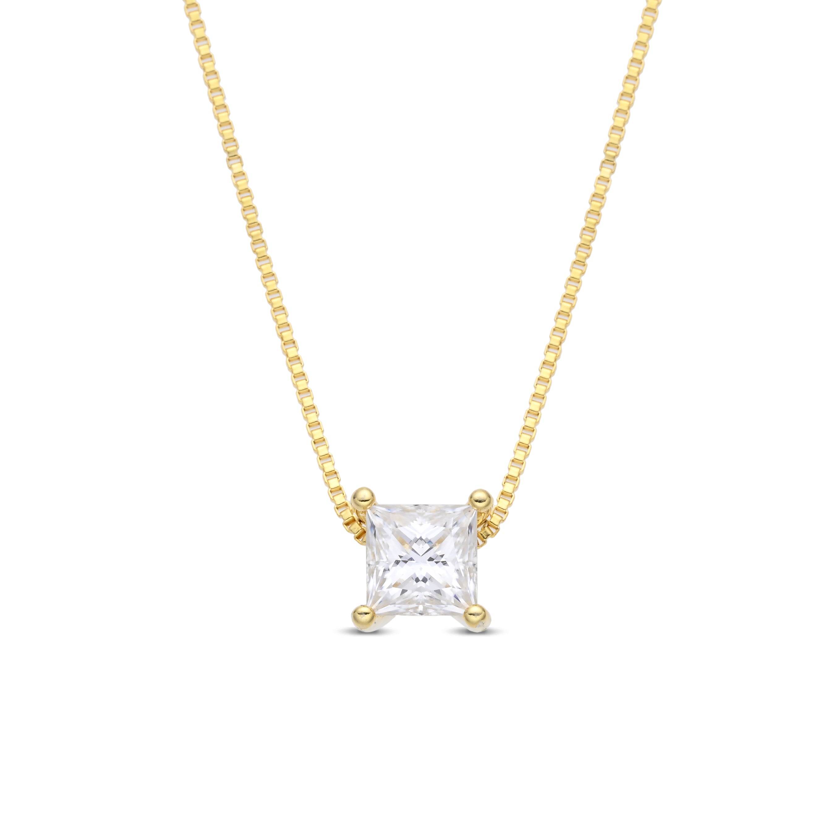 925 Silver Moissanite Necklace 1 CT. VVS1 D