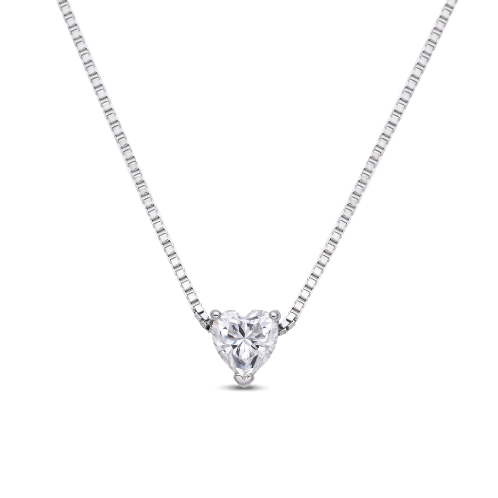 925 Silver Moissanite Necklace 0.5 CT. VVS1 D