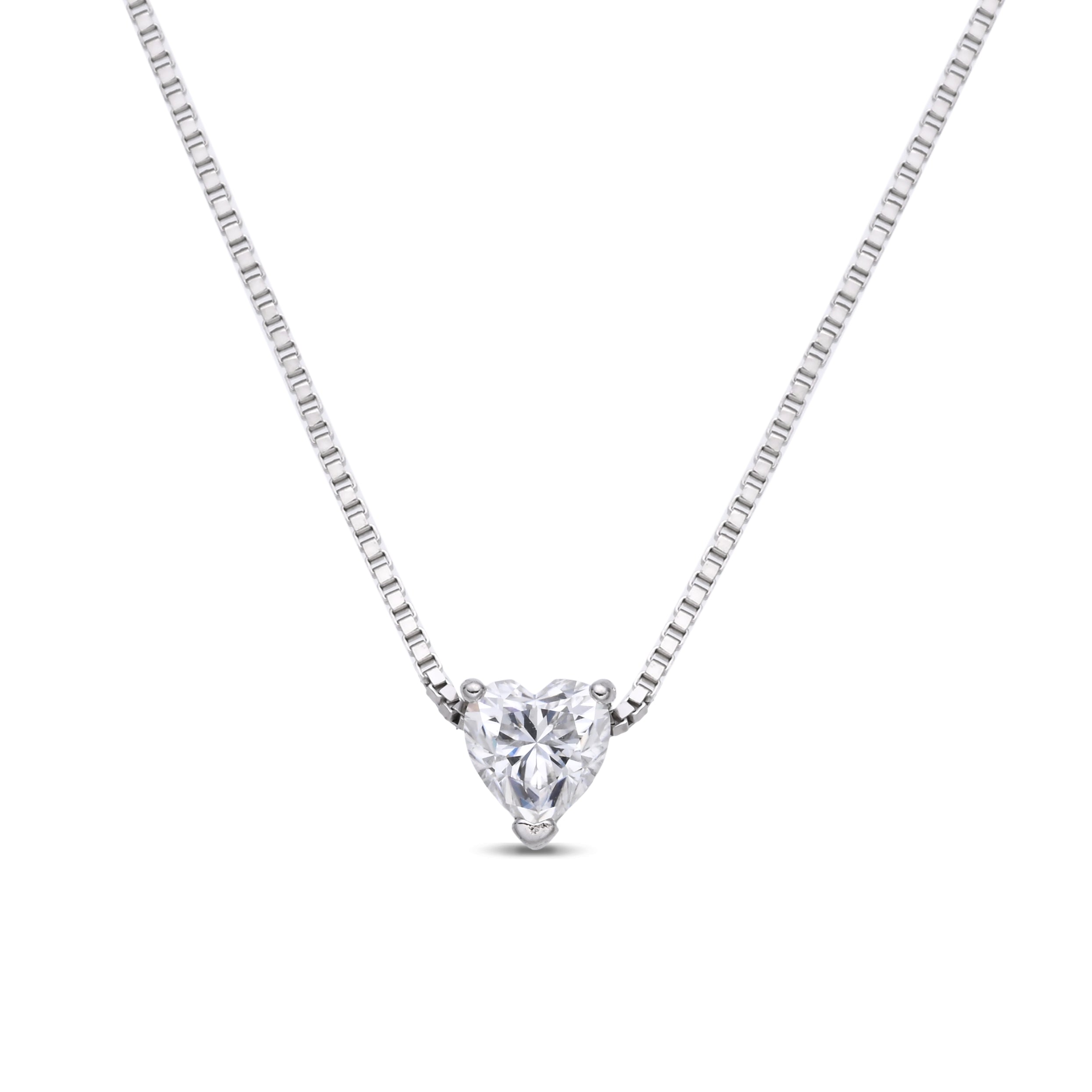 925 Silver Moissanite Necklace 0.5 CT. VVS1 D