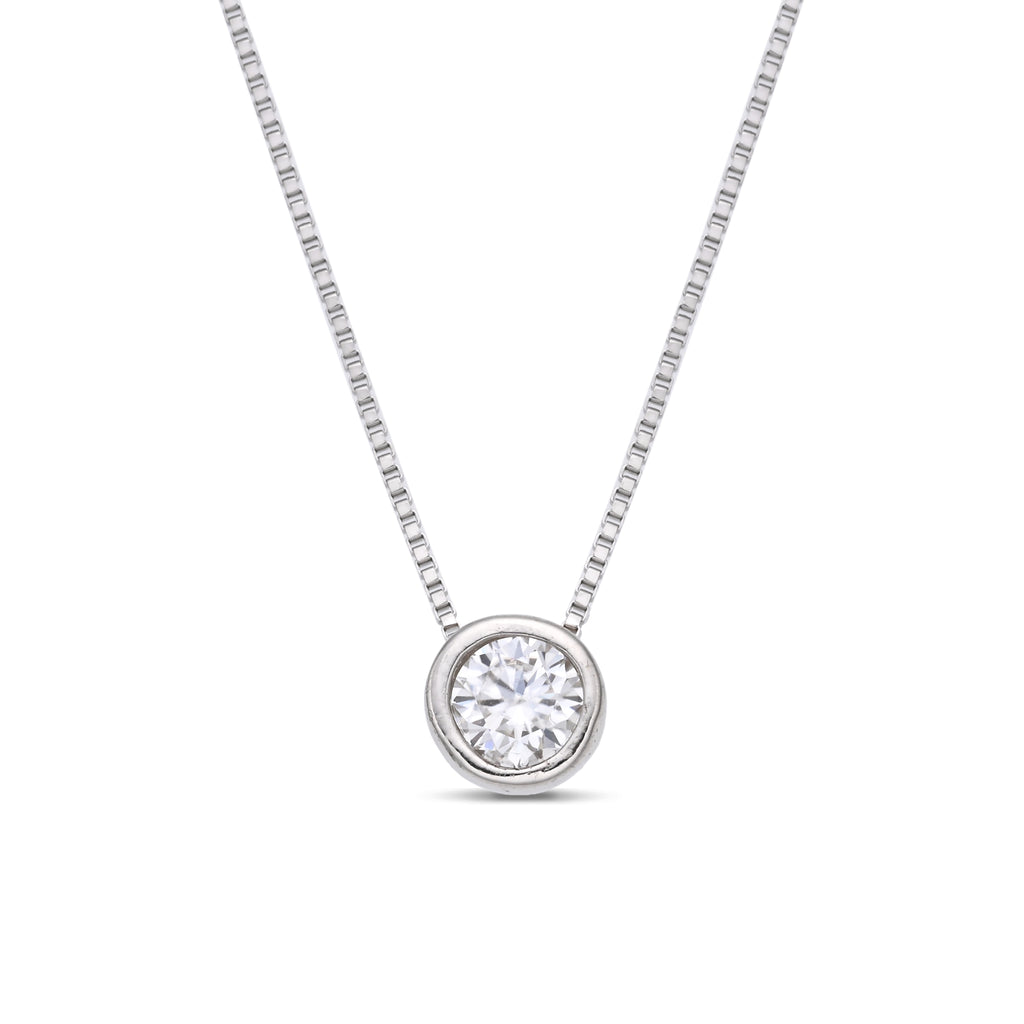 925 Silver Moissanite Necklace 0.5 CT. VVS1 D