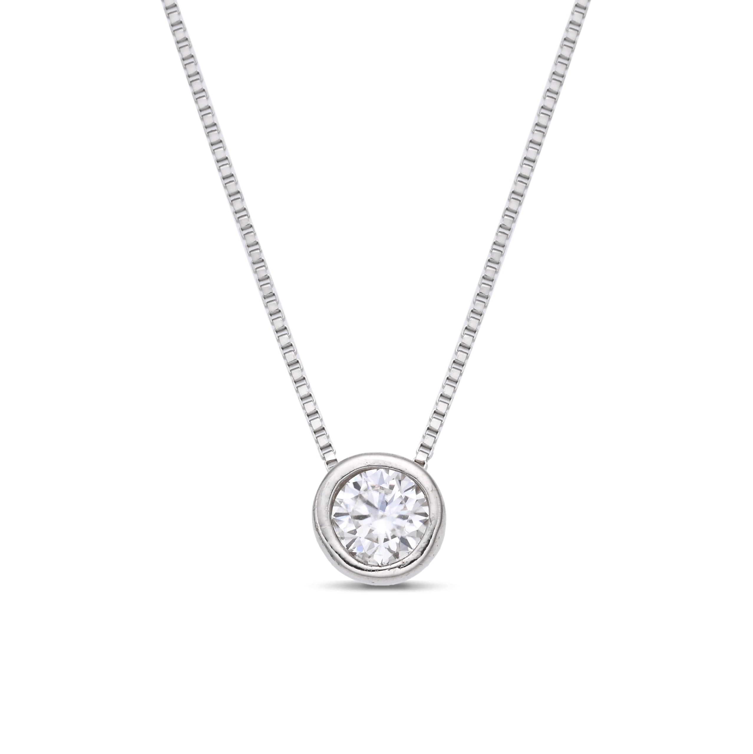 925 Silver Moissanite Necklace 0.5 CT. VVS1 D