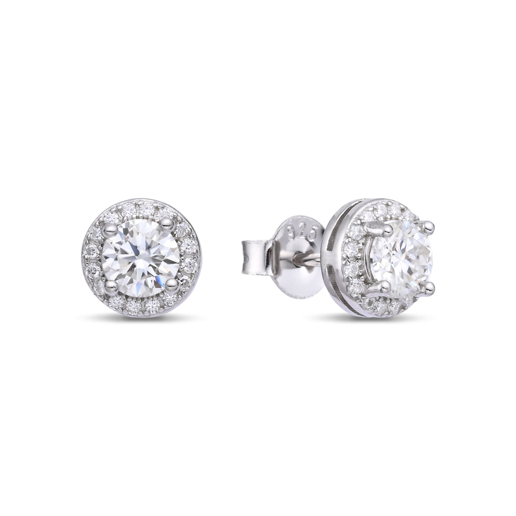 925 Silver Moissanite Earrings 1.16 CT. VVS1 D Color
