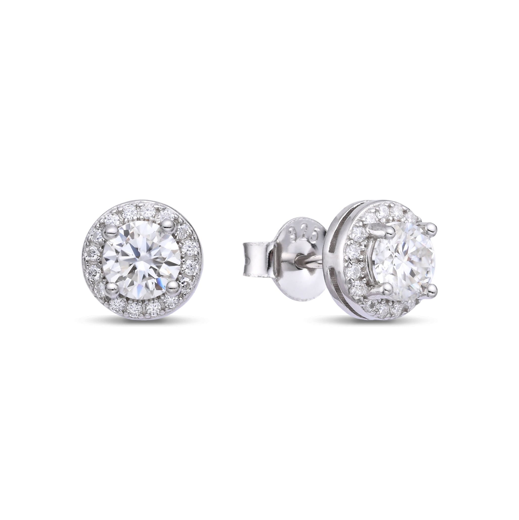925 Silver Moissanite Earrings 1.16 CT. VVS1 D Color