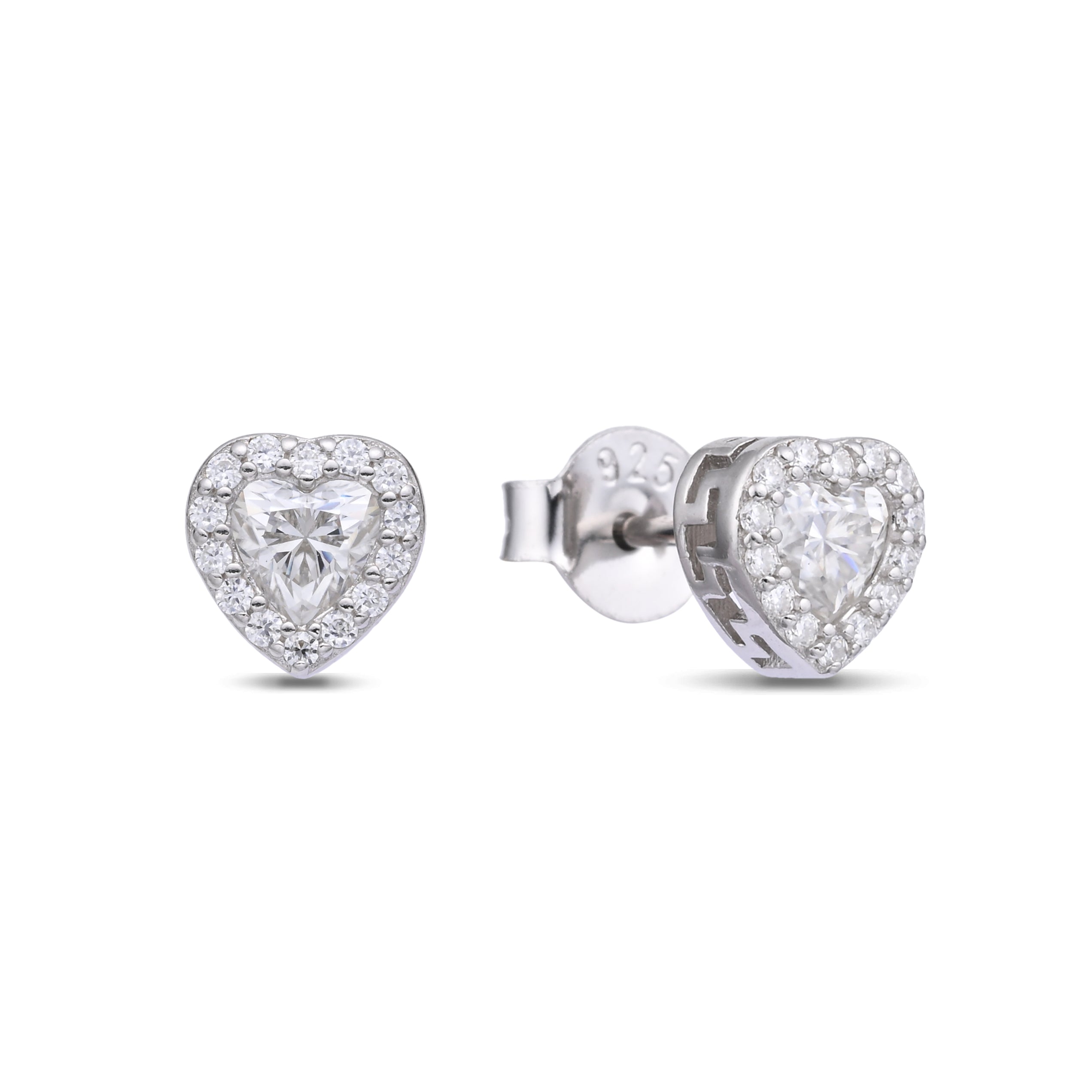 925 Silver Moissanite Earrings 1 CT. VVS1 D Color