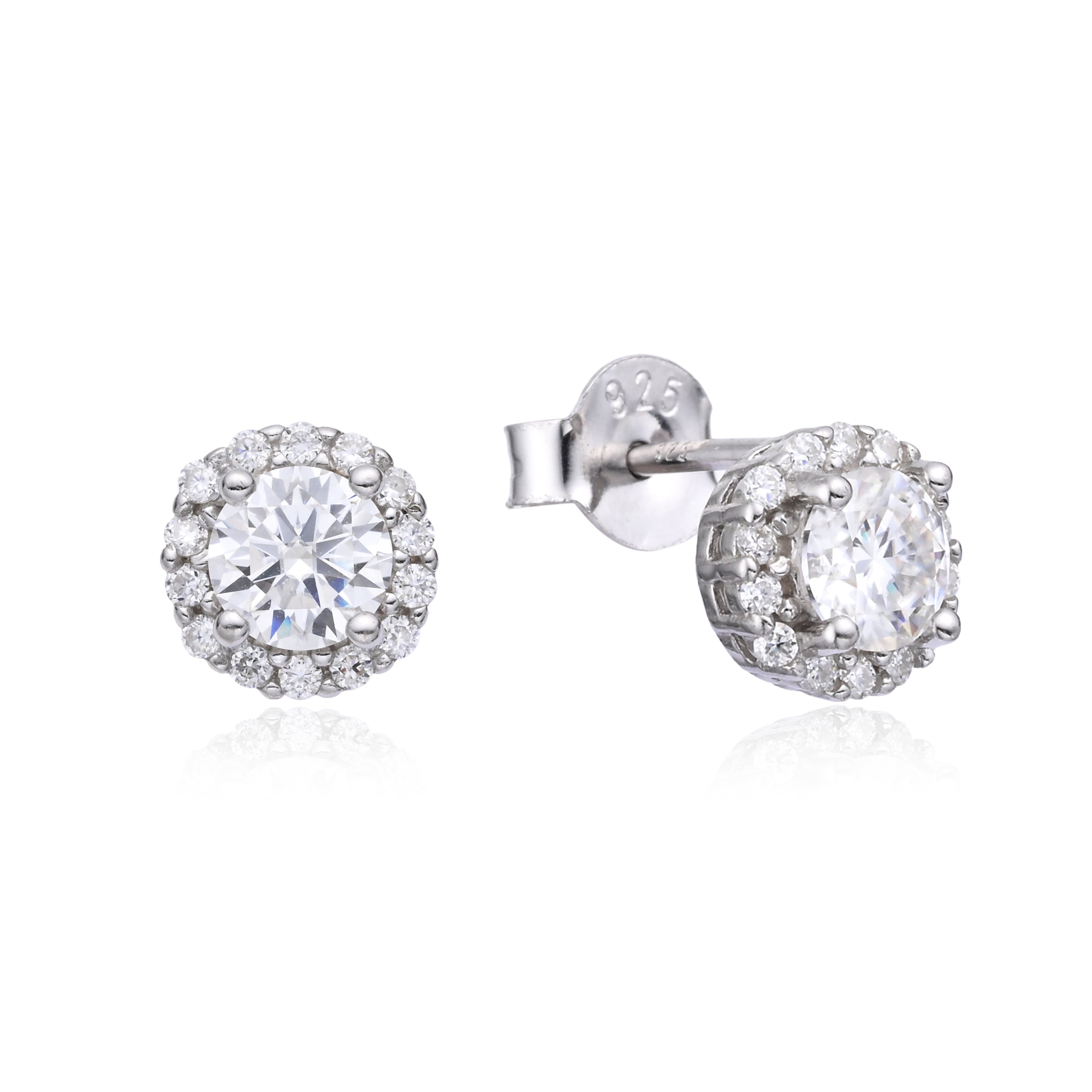 925 Silver Moissanite Earrings 1.3 CT. VVS1 D Color