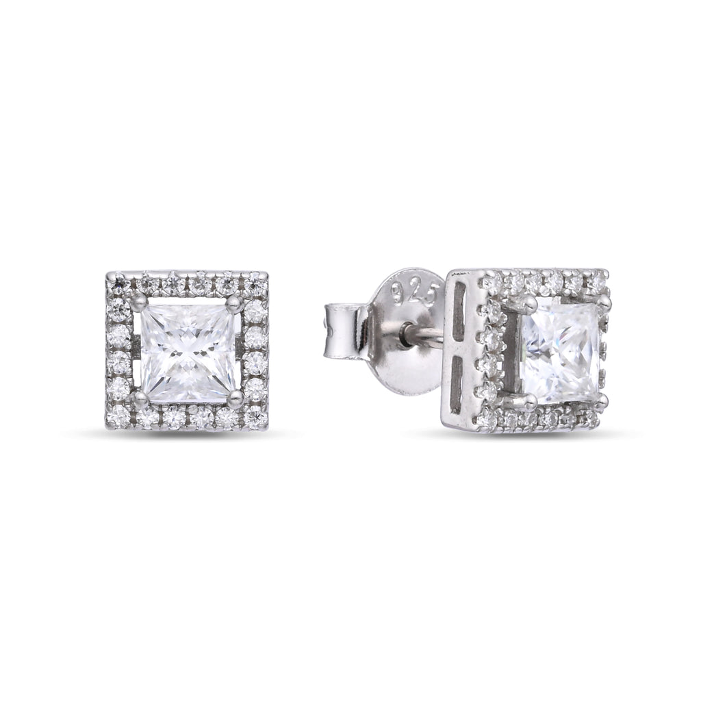 925 Silver Moissanite Earrings 1 CT. VVS1 D Color