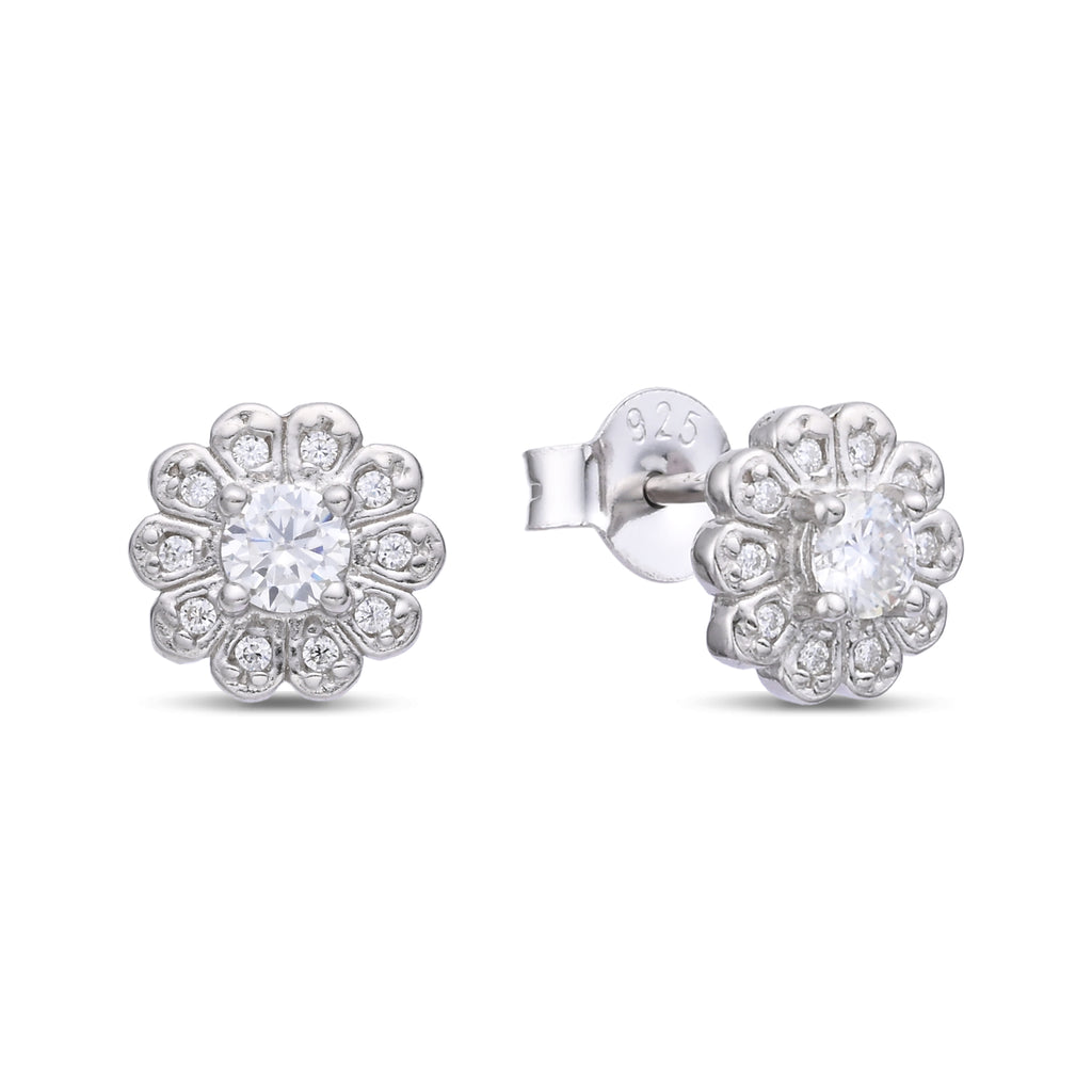 925 Silver Moissanite Earrings 0.5 CT. VVS1 D Color