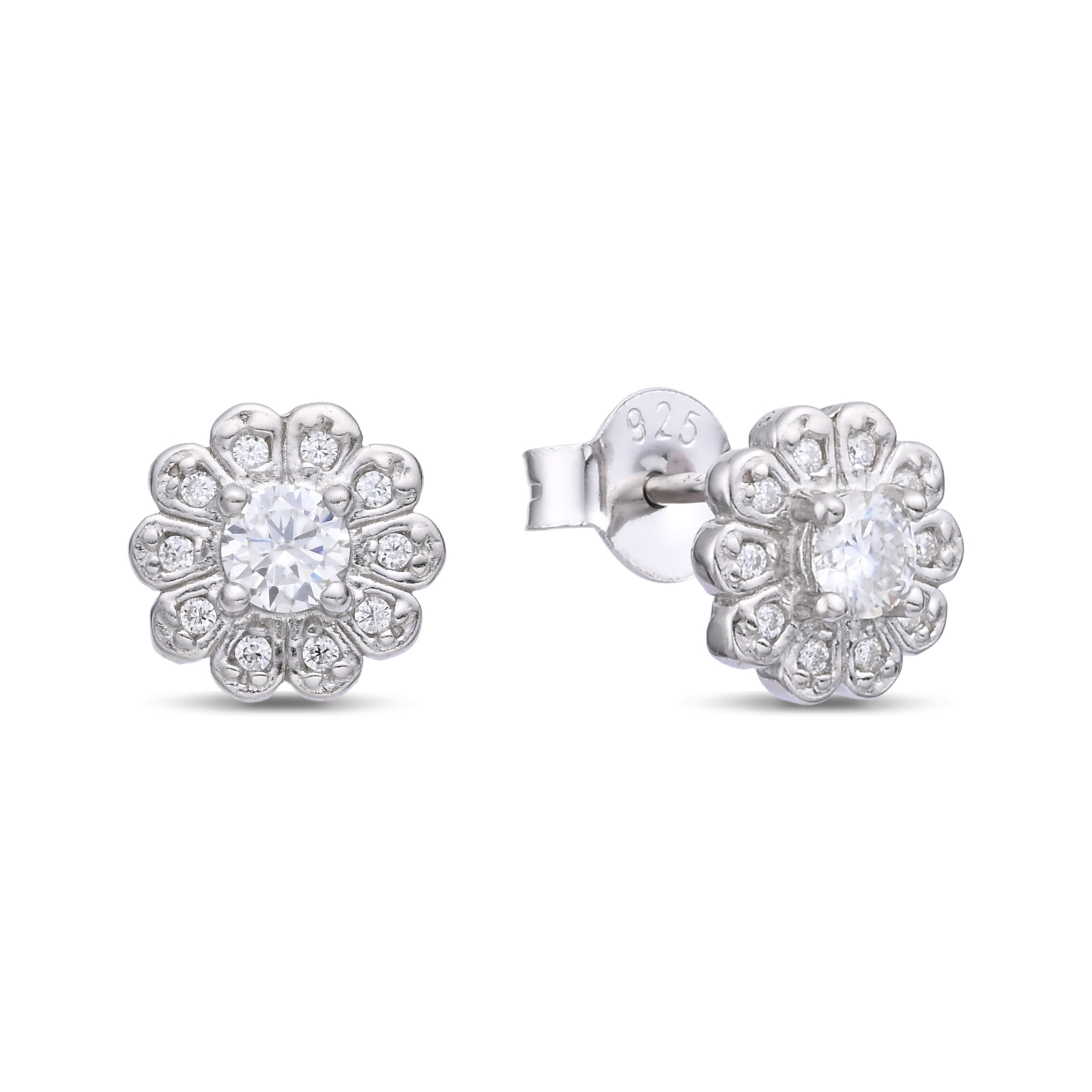 925 Silver Moissanite Earrings 0.5 CT. VVS1 D Color