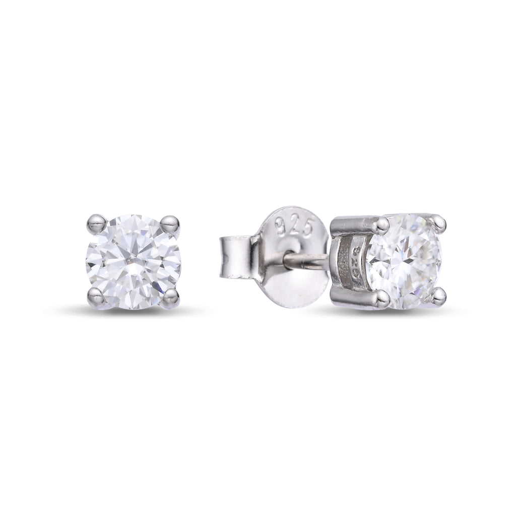 925 Silver Moissanite Earrings D Color VVS1  1 CT
