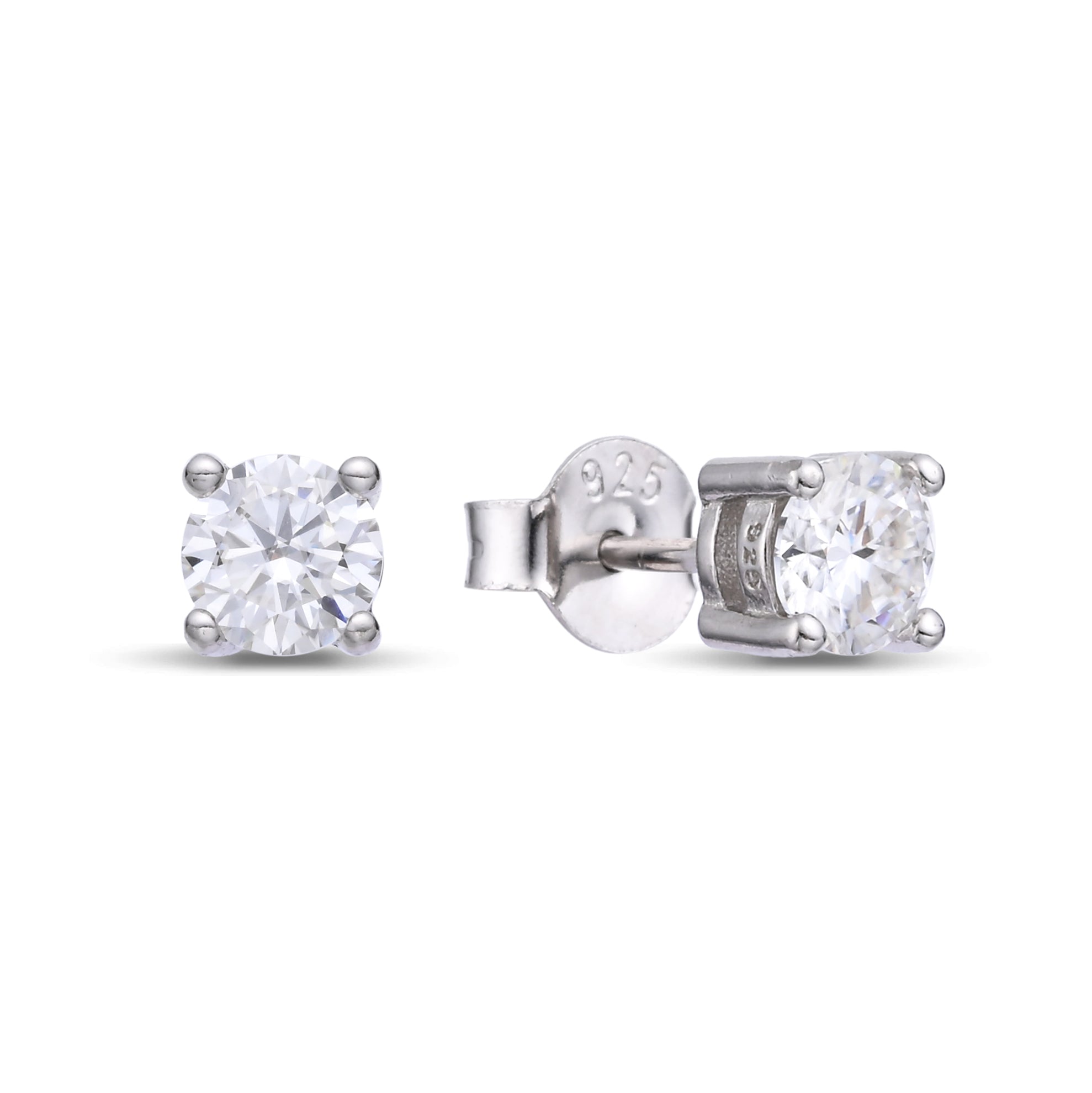925 Silver Moissanite Earrings D Color VVS1  1 CT