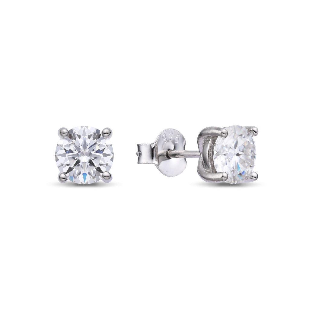 925 Silver Moissanite Earrings D Color VVS1 2CT