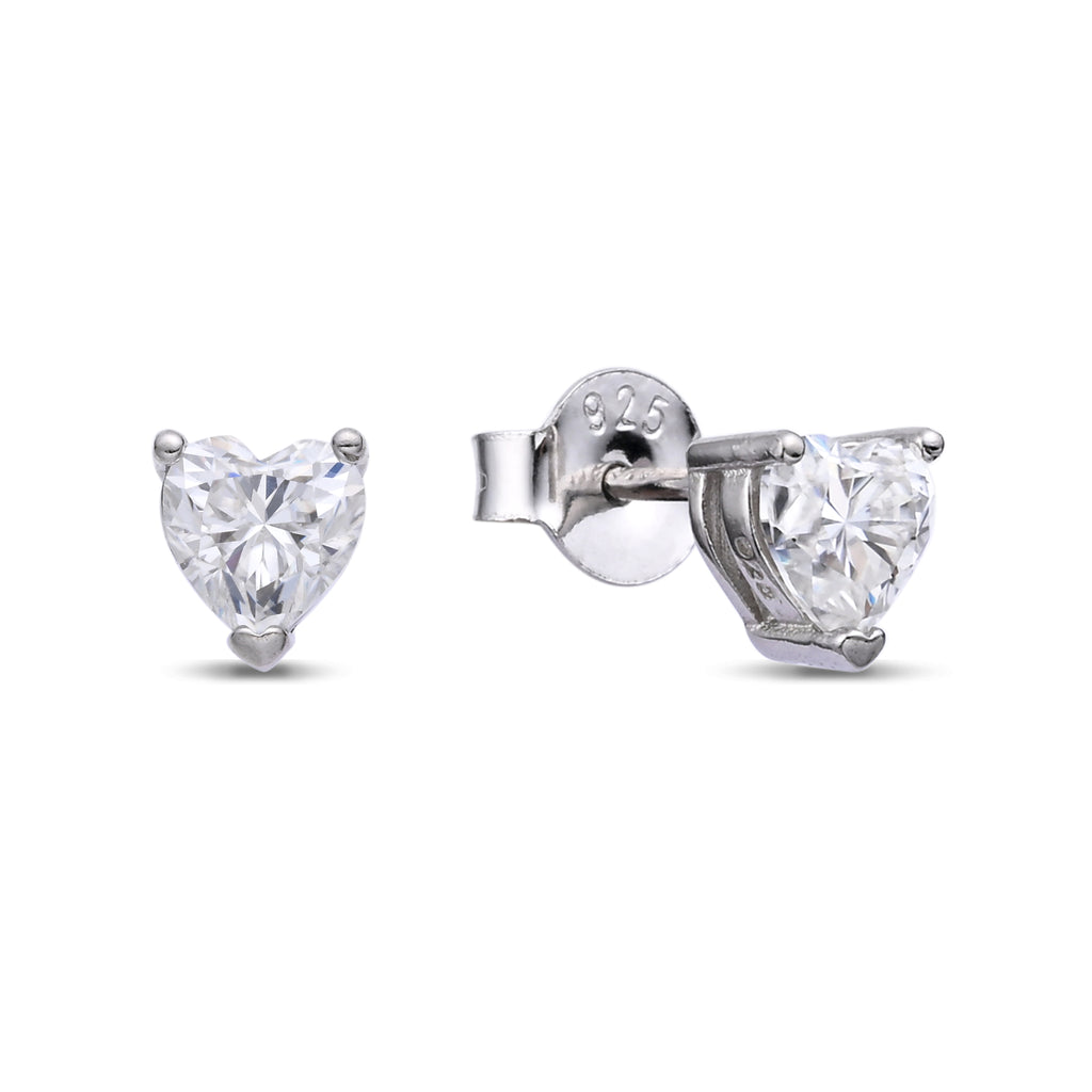 925 Silver Moissanite Earrings D Color VVS1  1 CT