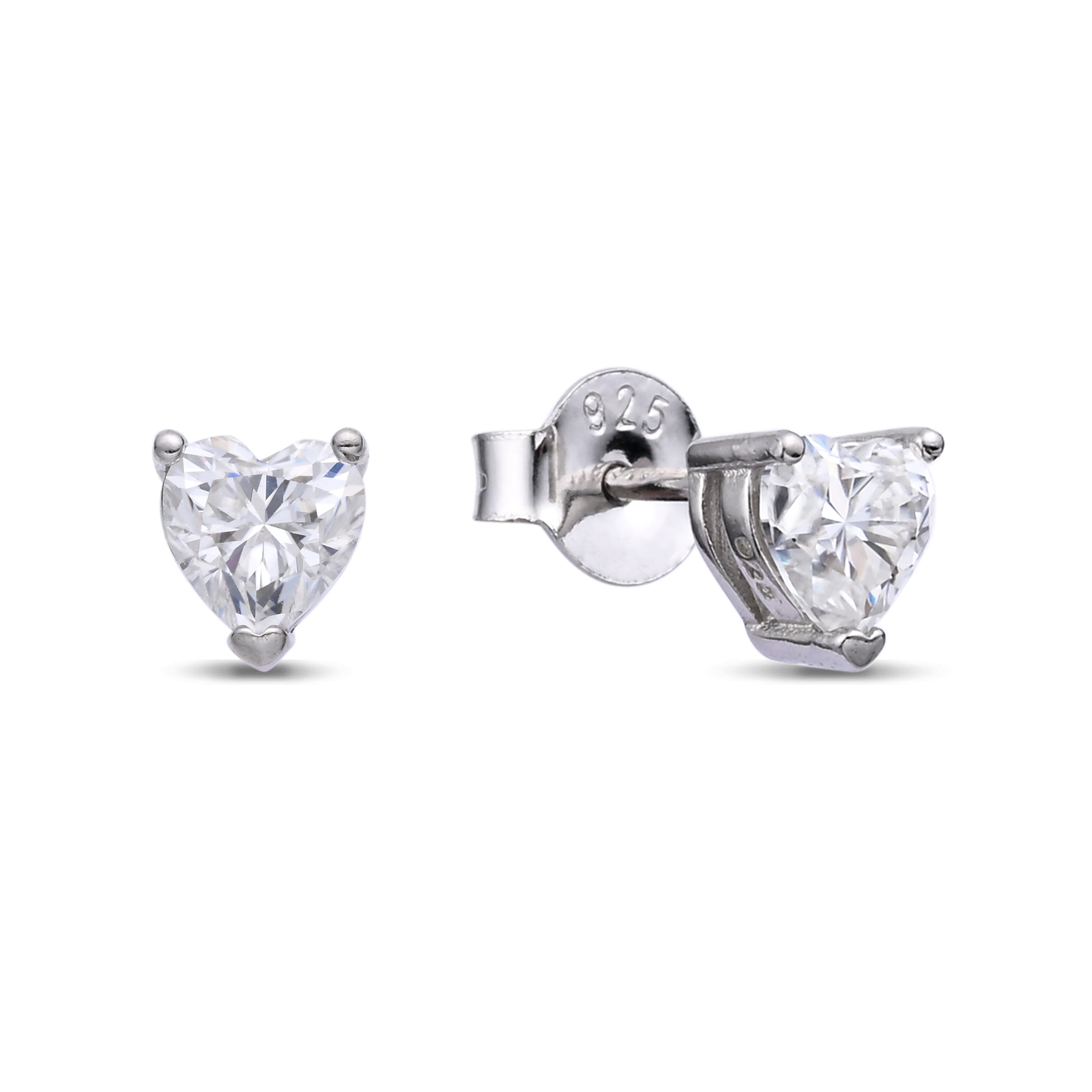 925 Silver Moissanite Earrings D Color VVS1  1 CT