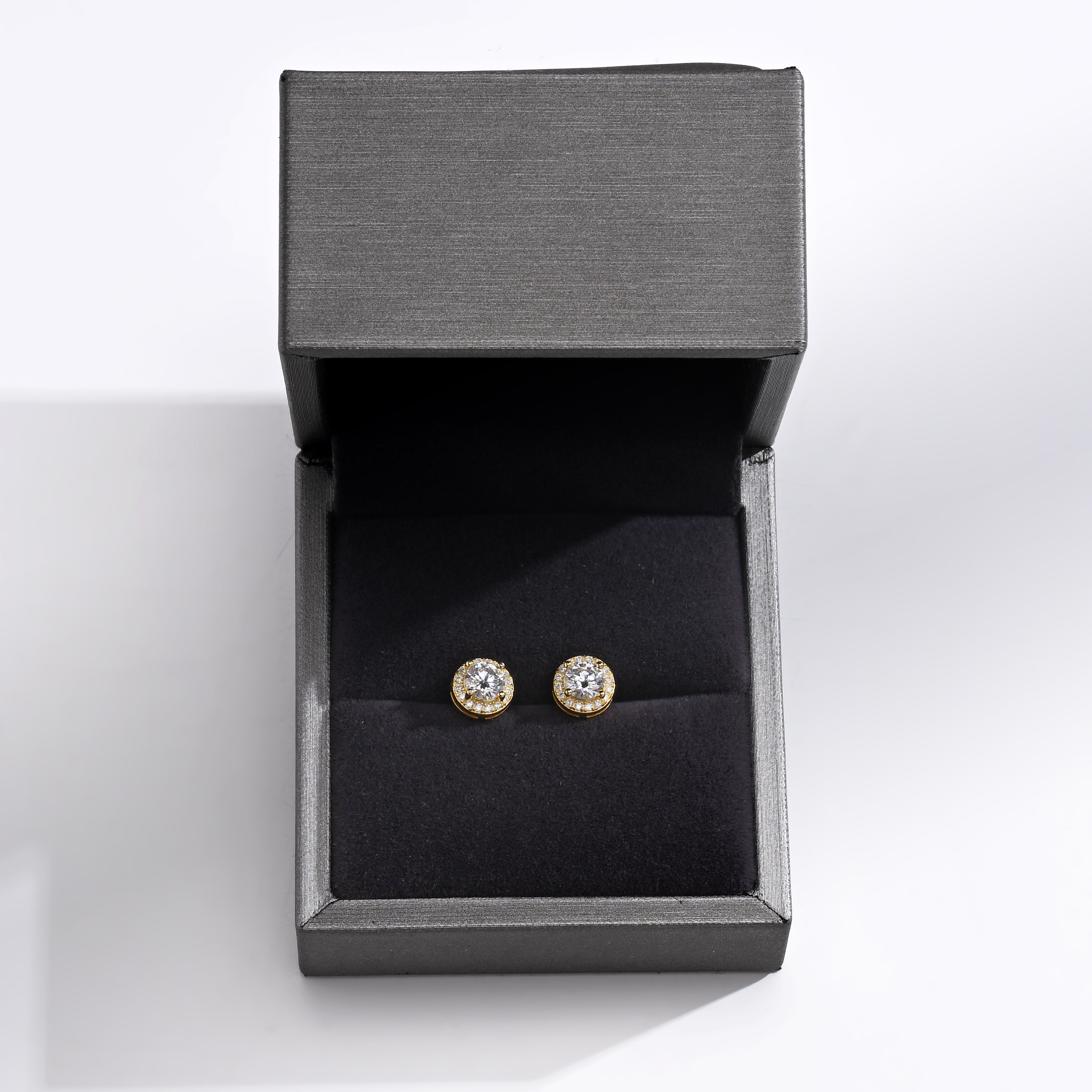 925 Silver Moissanite Earrings 1.16 CT. VVS1 D Color