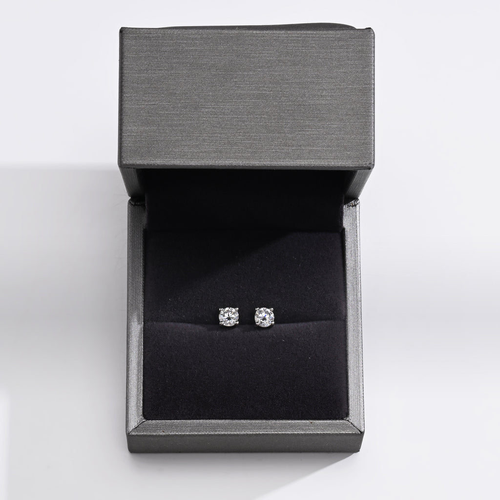 925 Silver Moissanite Earrings 1 CT. VVS1 D Color