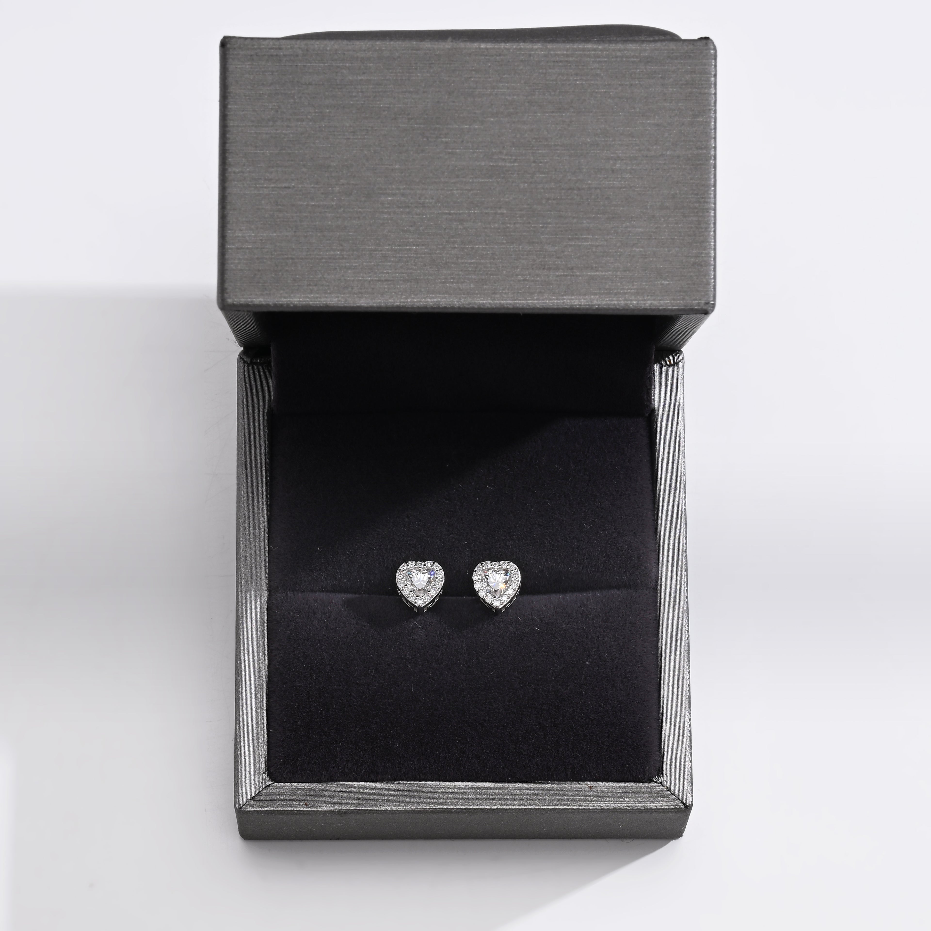 925 Silver Moissanite Earrings 1 CT. VVS1 D Color