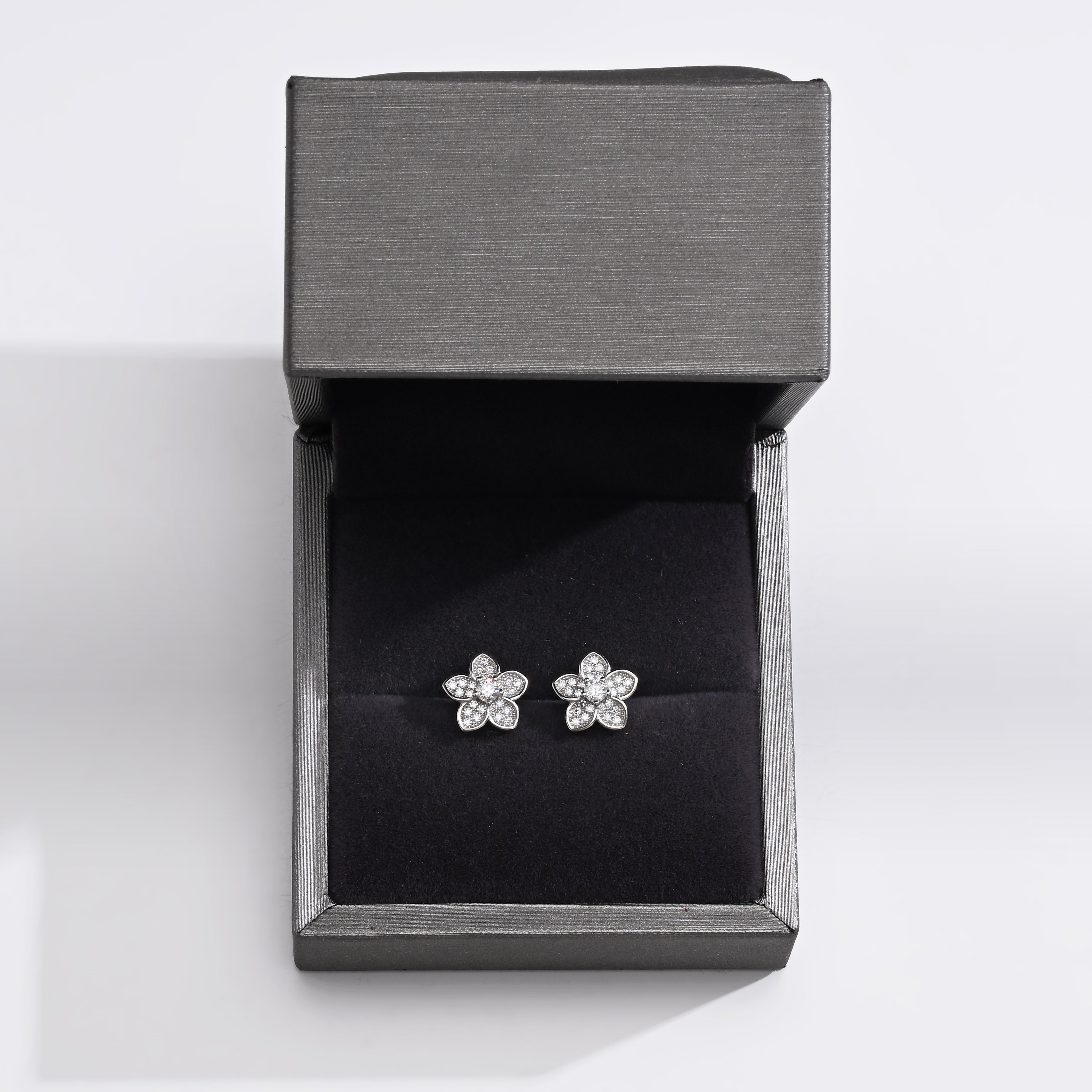 925 Silver Moissanite Earrings 0.55 CT. VVS1 D Color