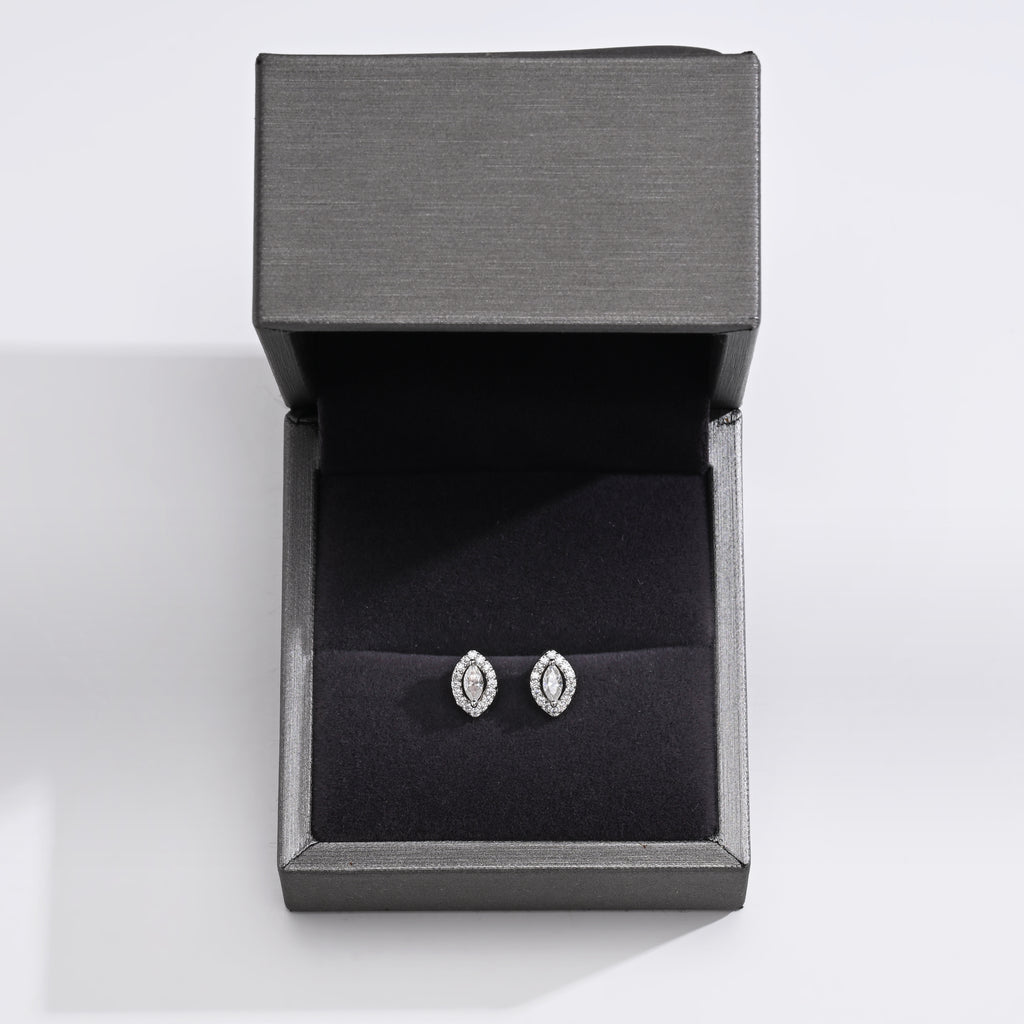 925 Silver Moissanite Earrings 0.6 CT. VVS1 D Color