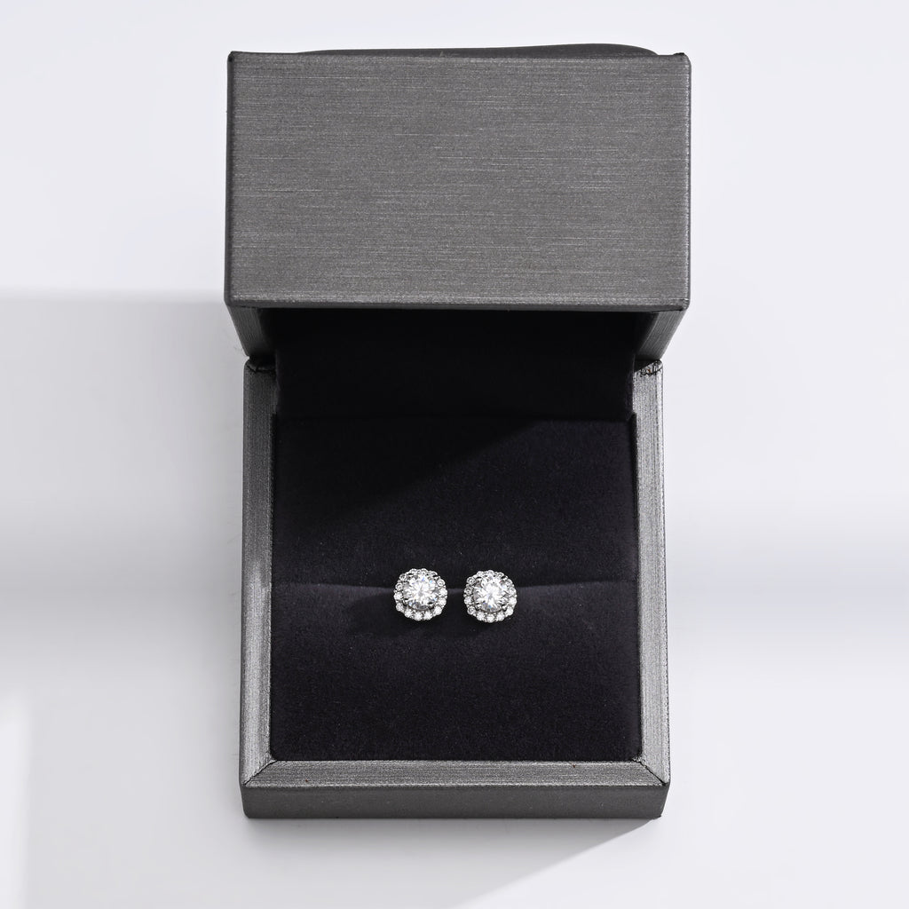 925 Silver Moissanite Earrings 1.3 CT. VVS1 D Color