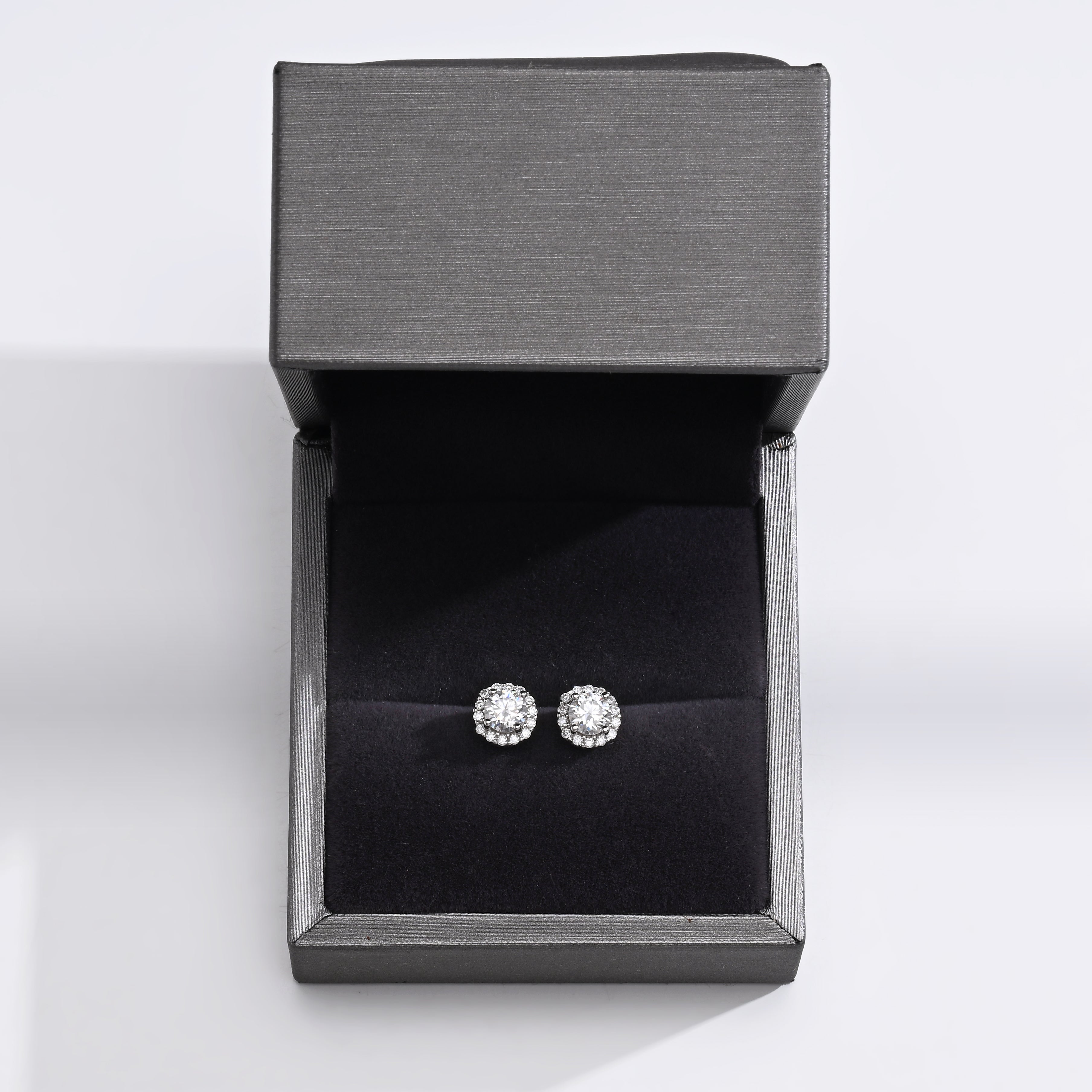 925 Silver Moissanite Earrings 1.3 CT. VVS1 D Color