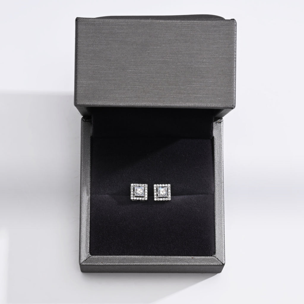 925 Silver Moissanite Earrings 1 CT. VVS1 D Color