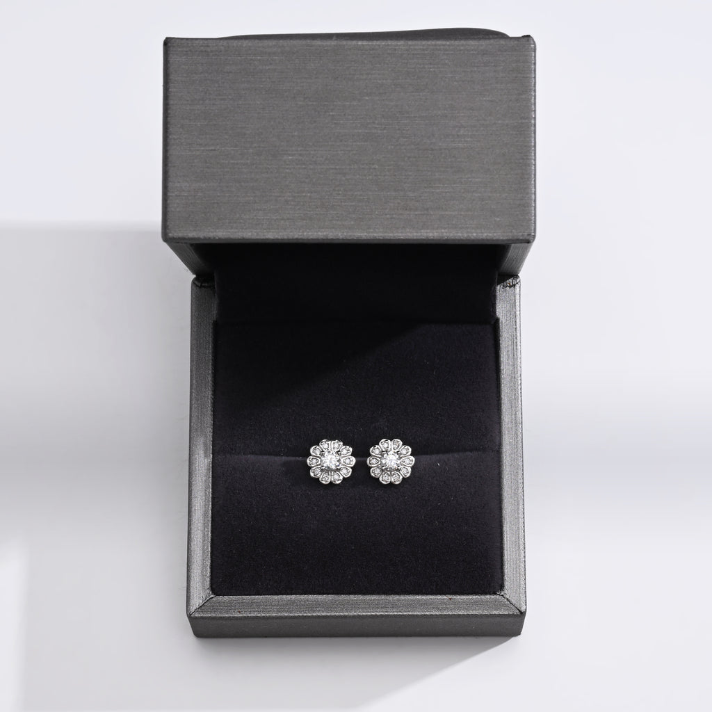 925 Silver Moissanite Earrings 0.5 CT. VVS1 D Color