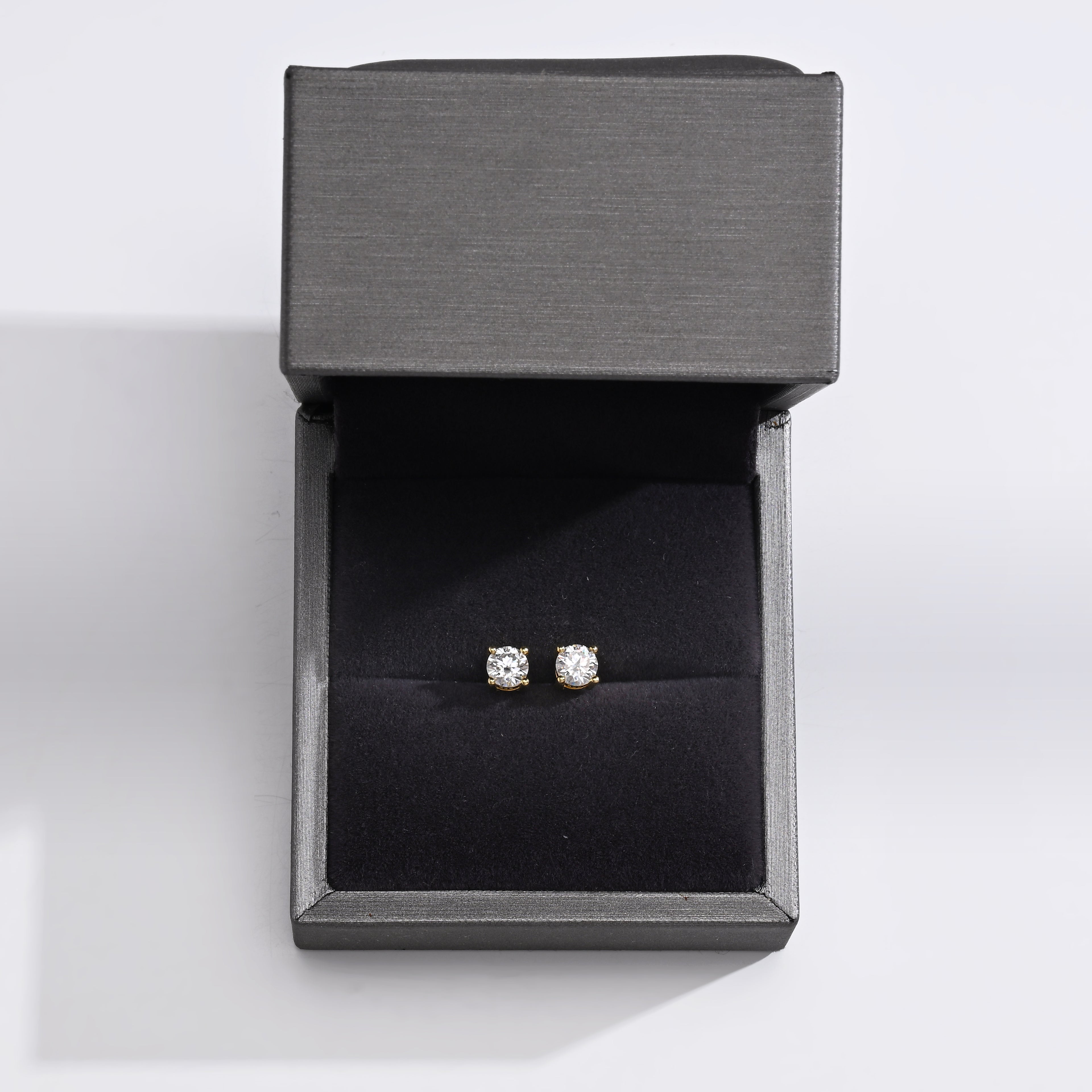 925 Silver Moissanite Earrings D Color VVS1 1 CT