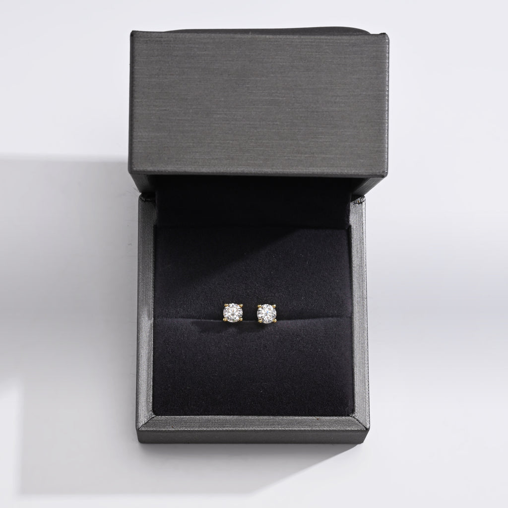925 Silver Moissanite Earrings D Color VVS1 1 CT