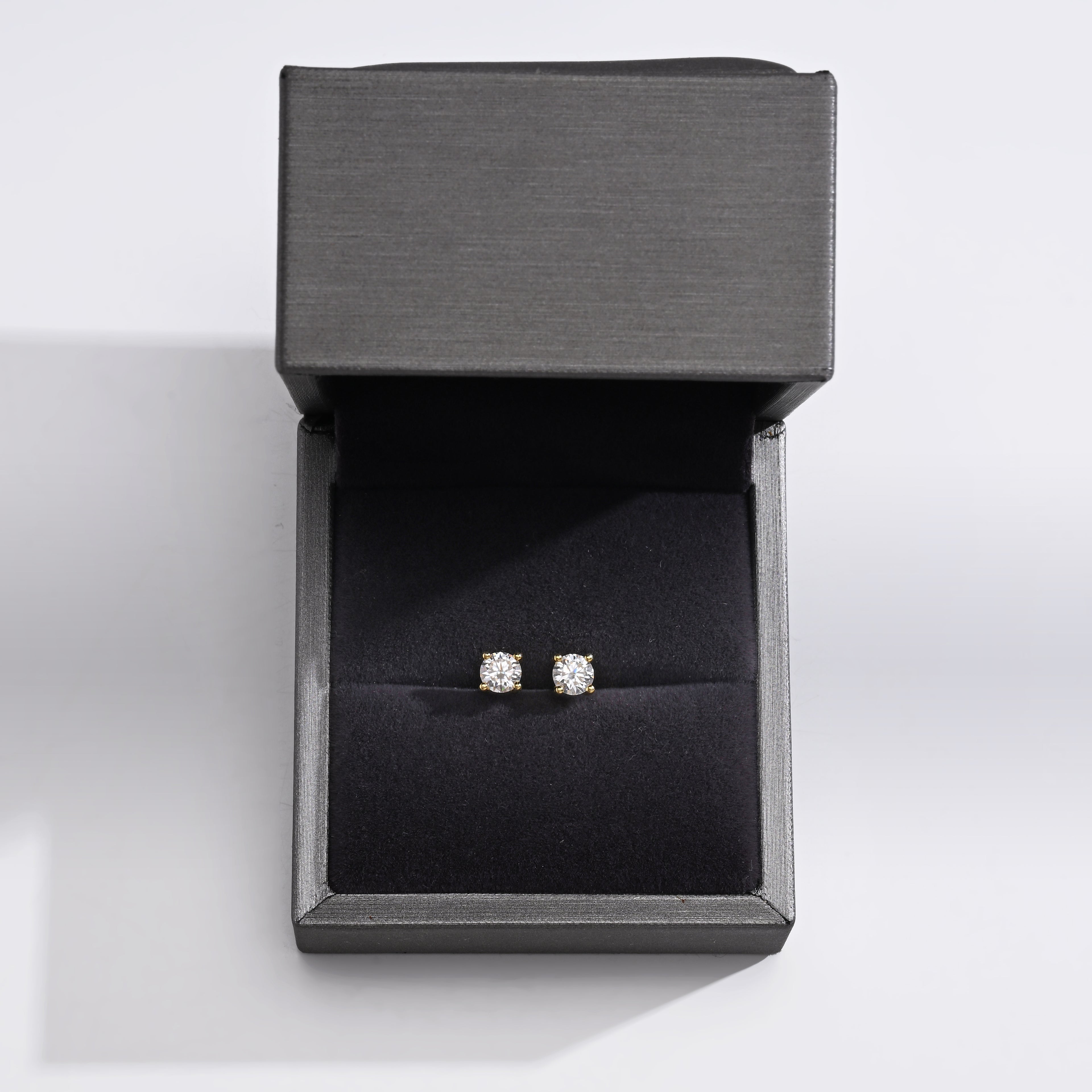 925 Silver Moissanite Earrings D Color VVS1 1 CT