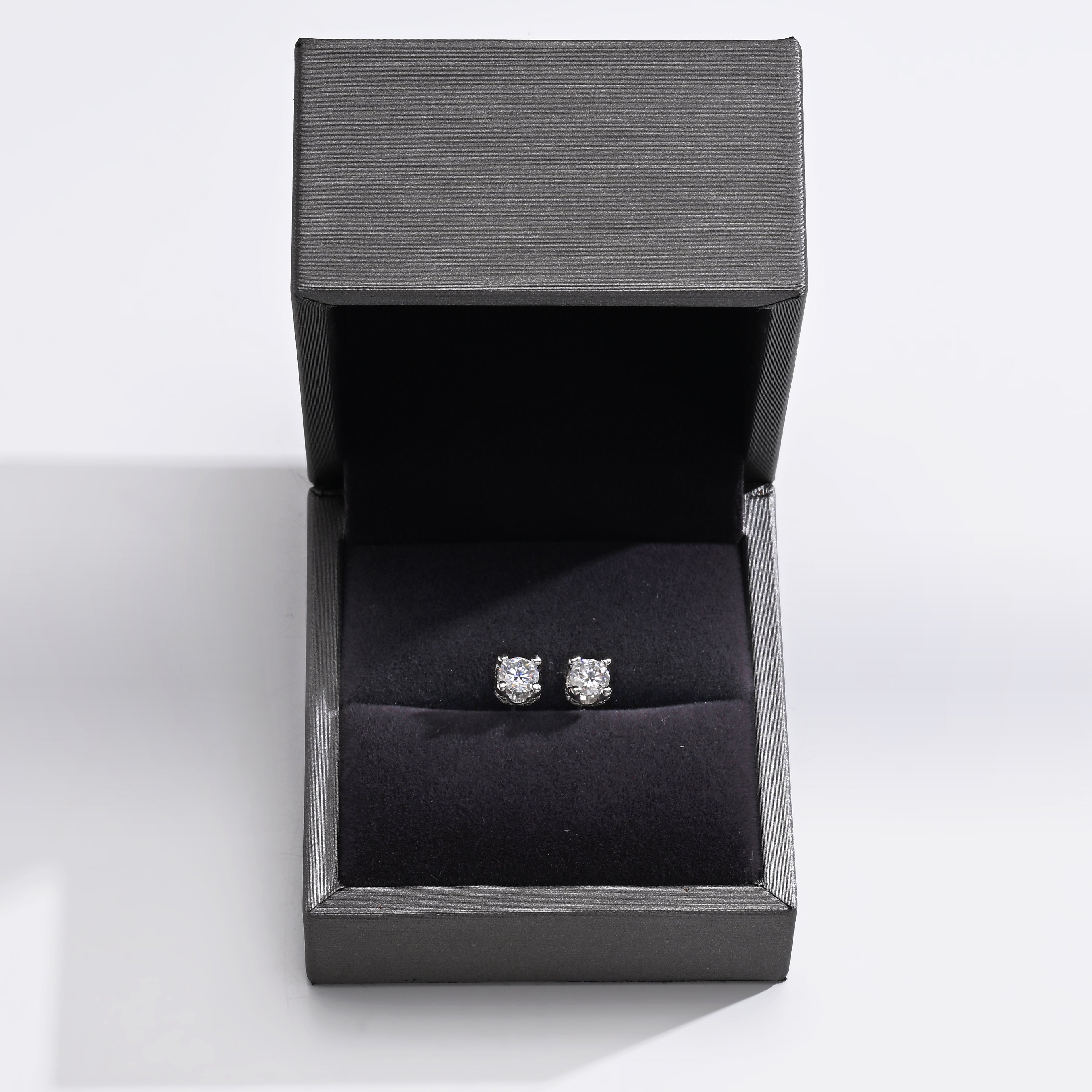 925 Silver Moissanite Earrings D Color VVS1  1.2 CT