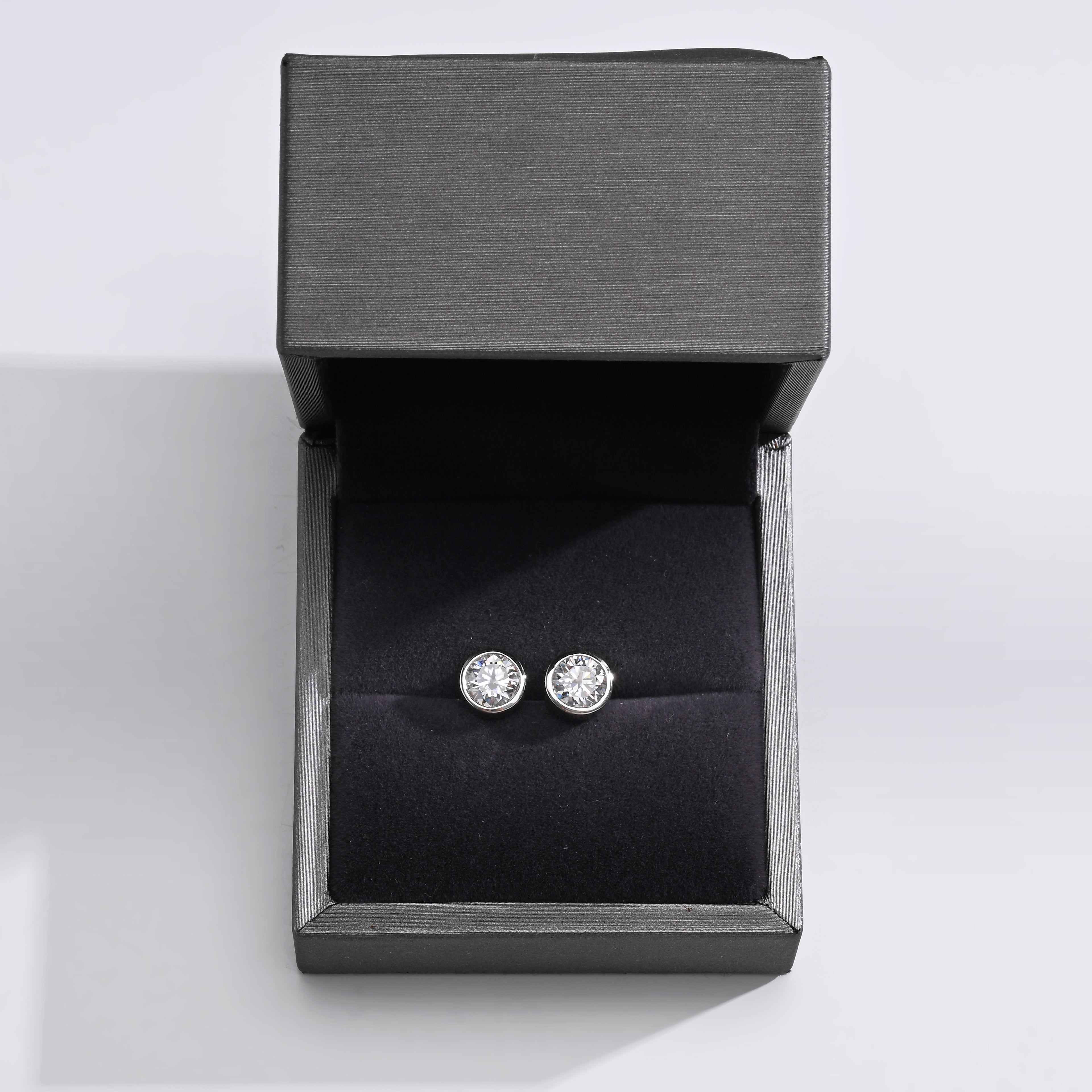 925 Silver Moissanite Earrings D Color 2 CT. VVS1 D