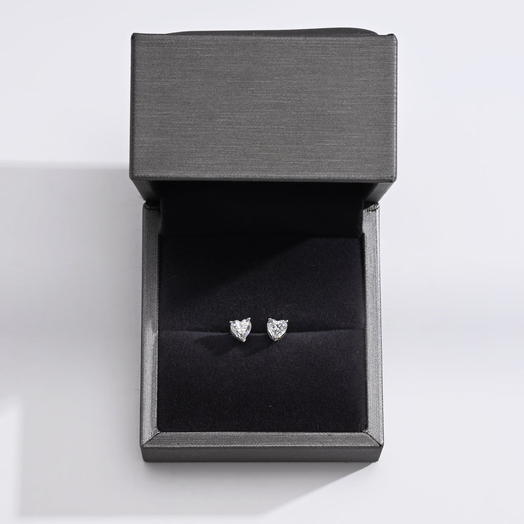 925 Silver Moissanite Earrings D Color VVS1  1 CT