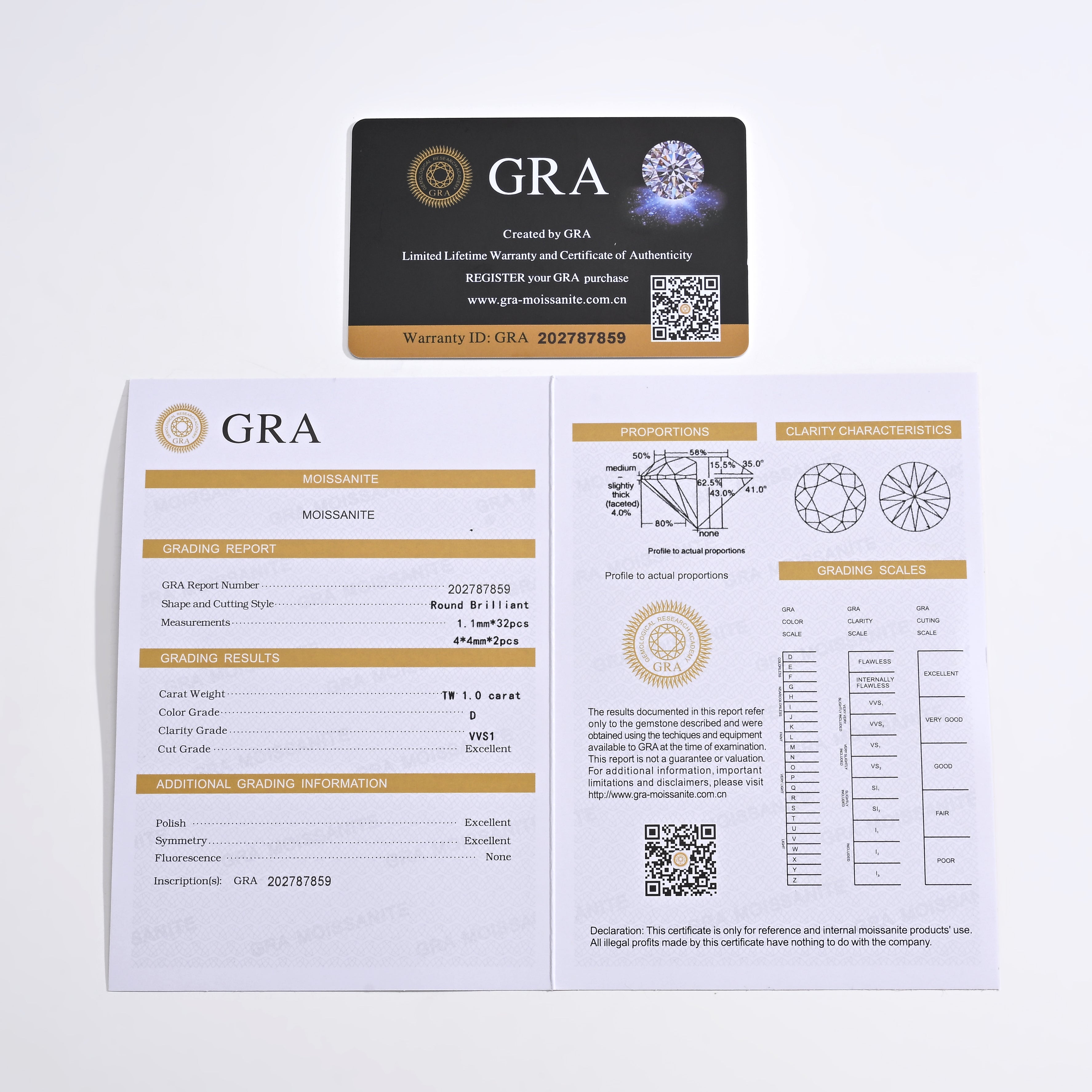 925 Silver Moissanite Earrings 1 CT. VVS1 D Color