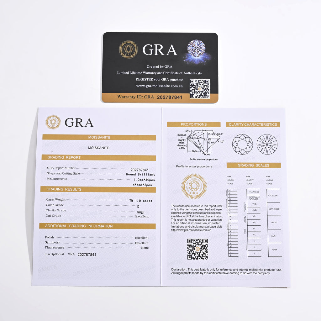 925 Silver Moissanite Earrings 1 CT. VVS1 D Color