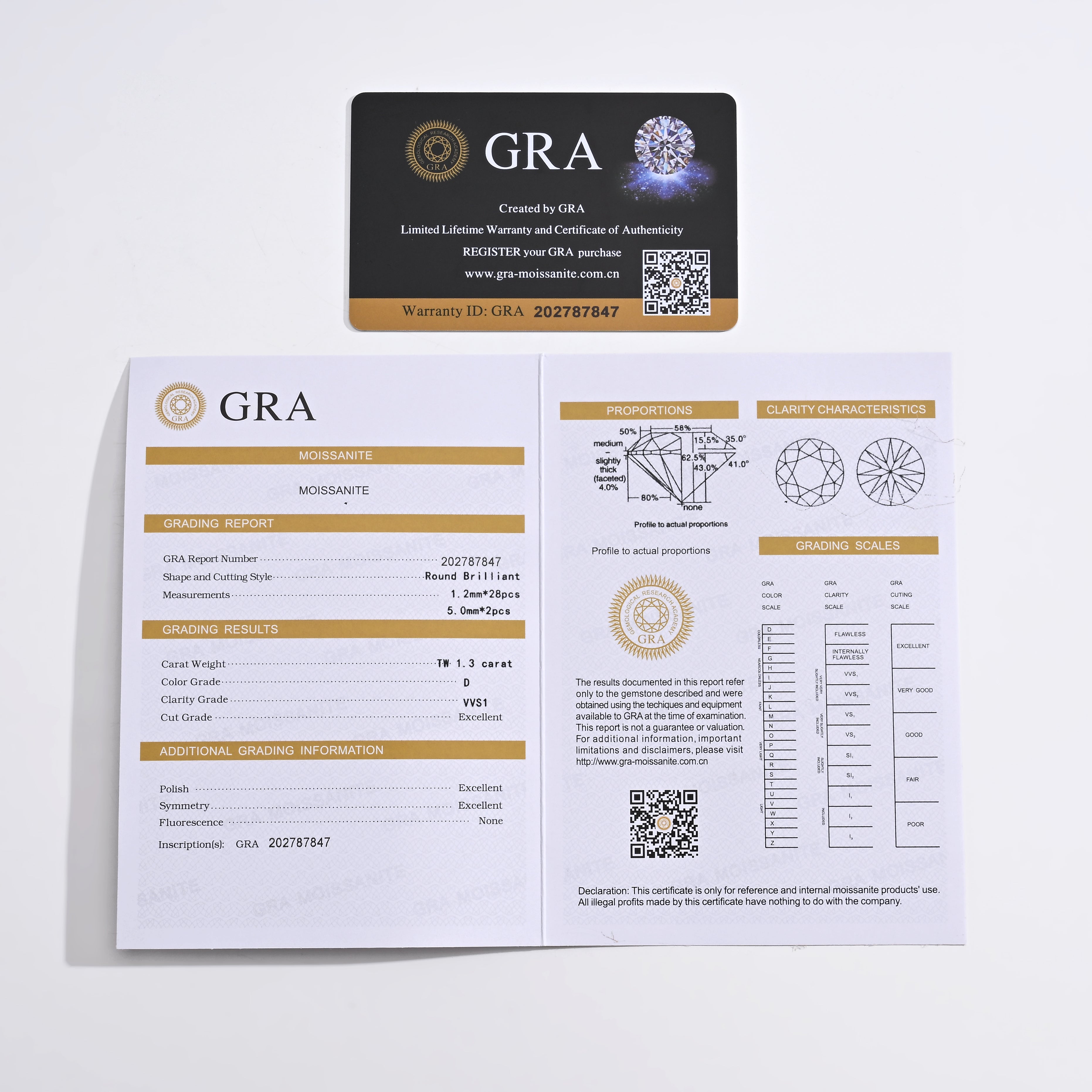 925 Silver Moissanite Earrings 1.3 CT. VVS1 D Color