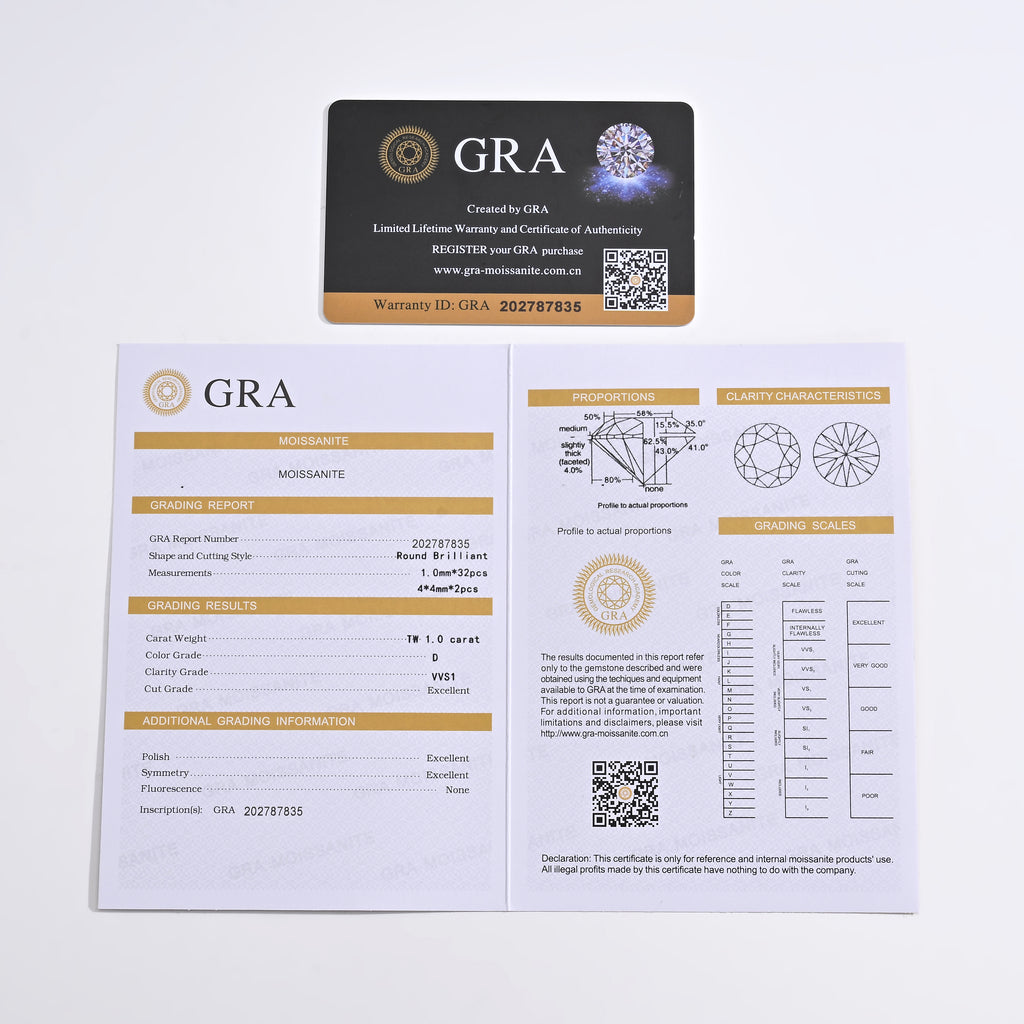 925 Silver Moissanite Earrings 1 CT. VVS1 D Color