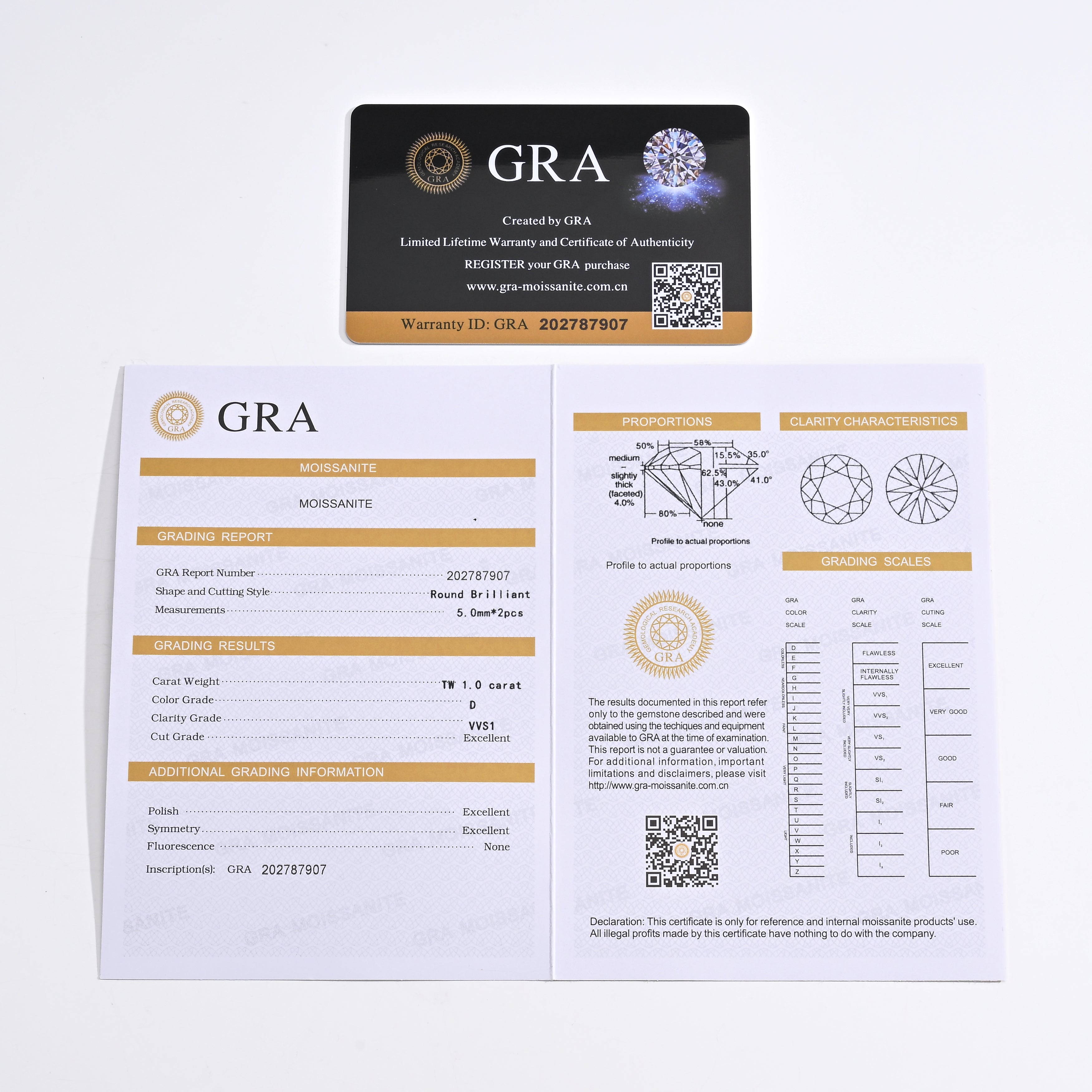 925 Silver Moissanite Earrings 1 CT. VVS1 D Color