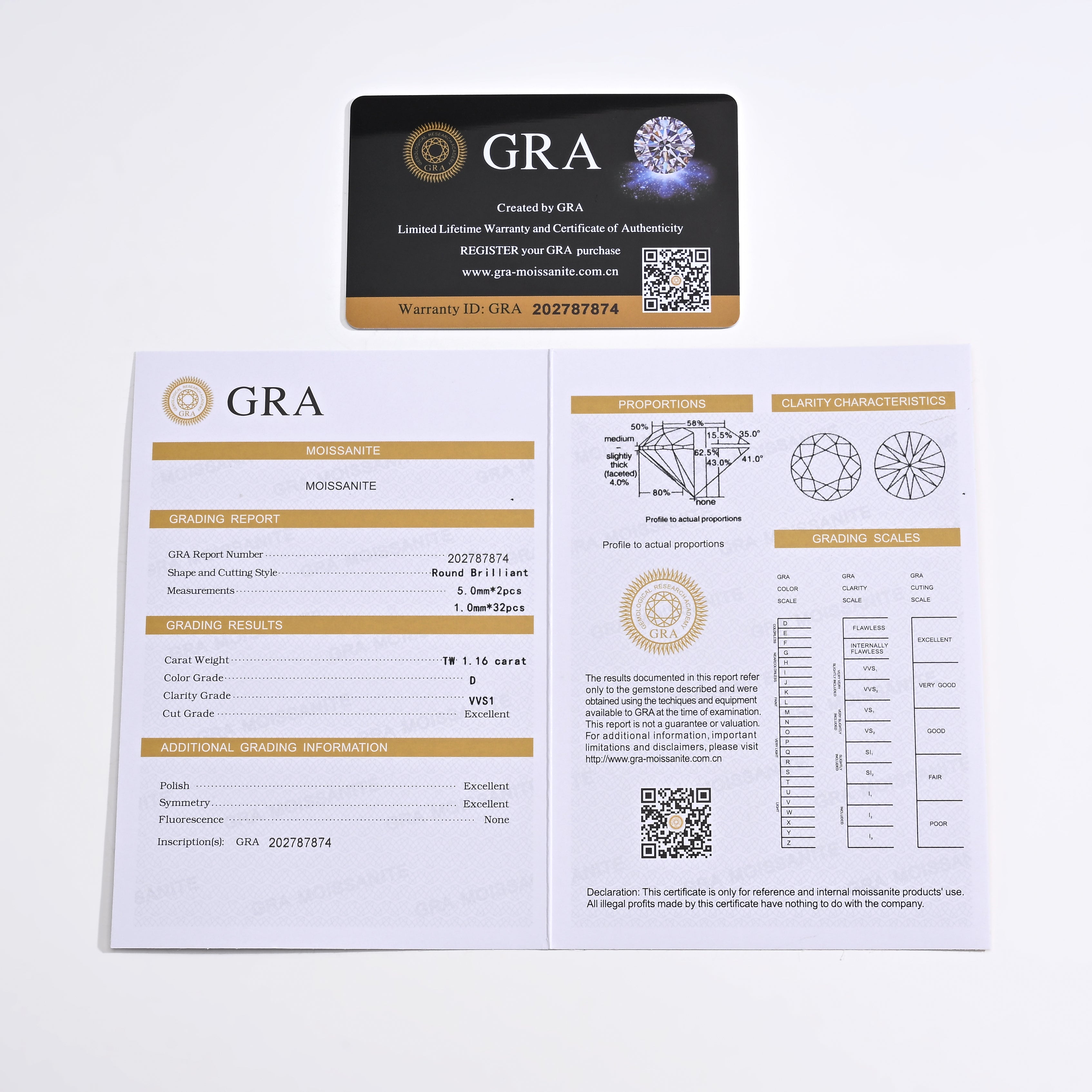 925 Silver Moissanite Earrings 1.16 CT. VVS1 D Color