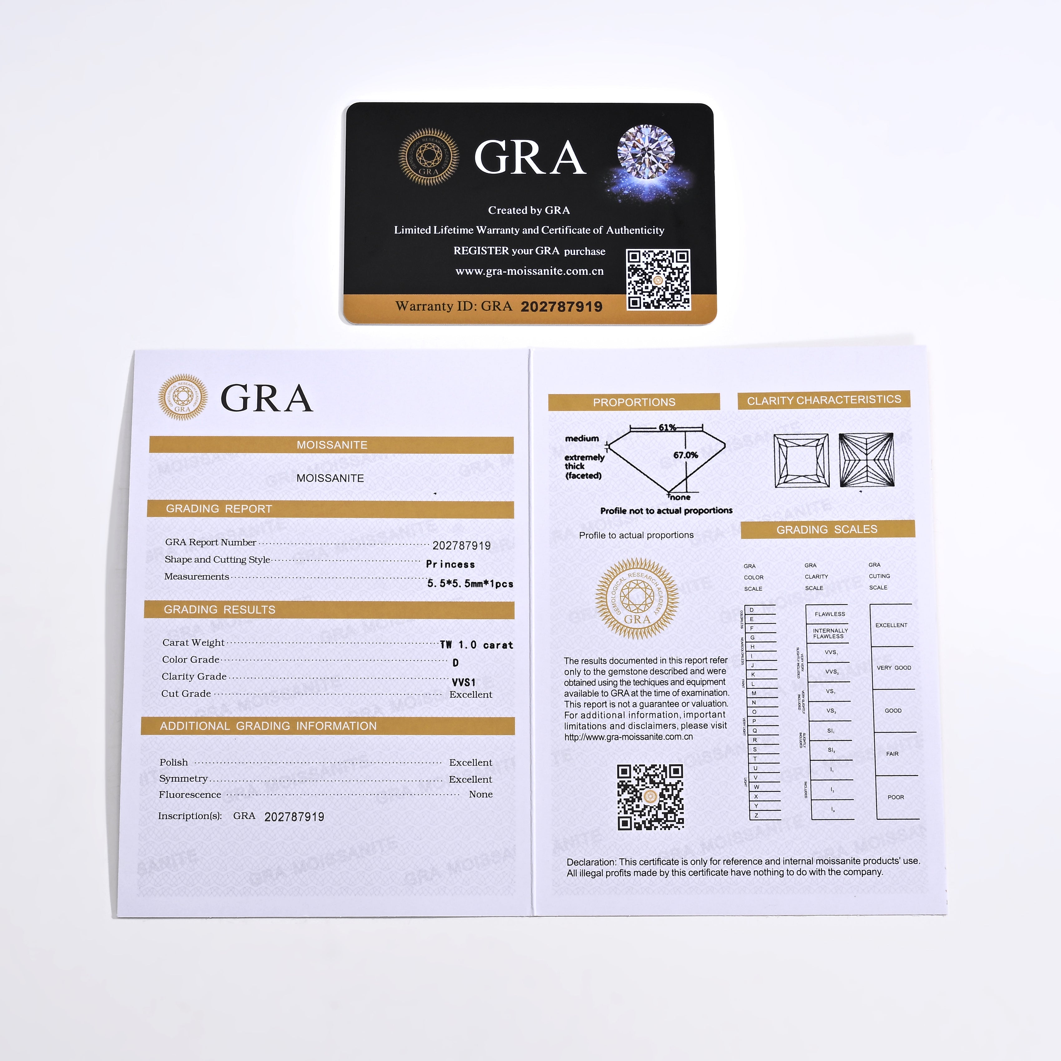 925 Silver Moissanite Necklace 1 CT. VVS1 D