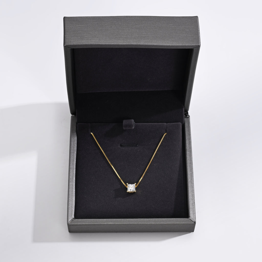 925 Silver Moissanite Necklace 1 CT. VVS1 D