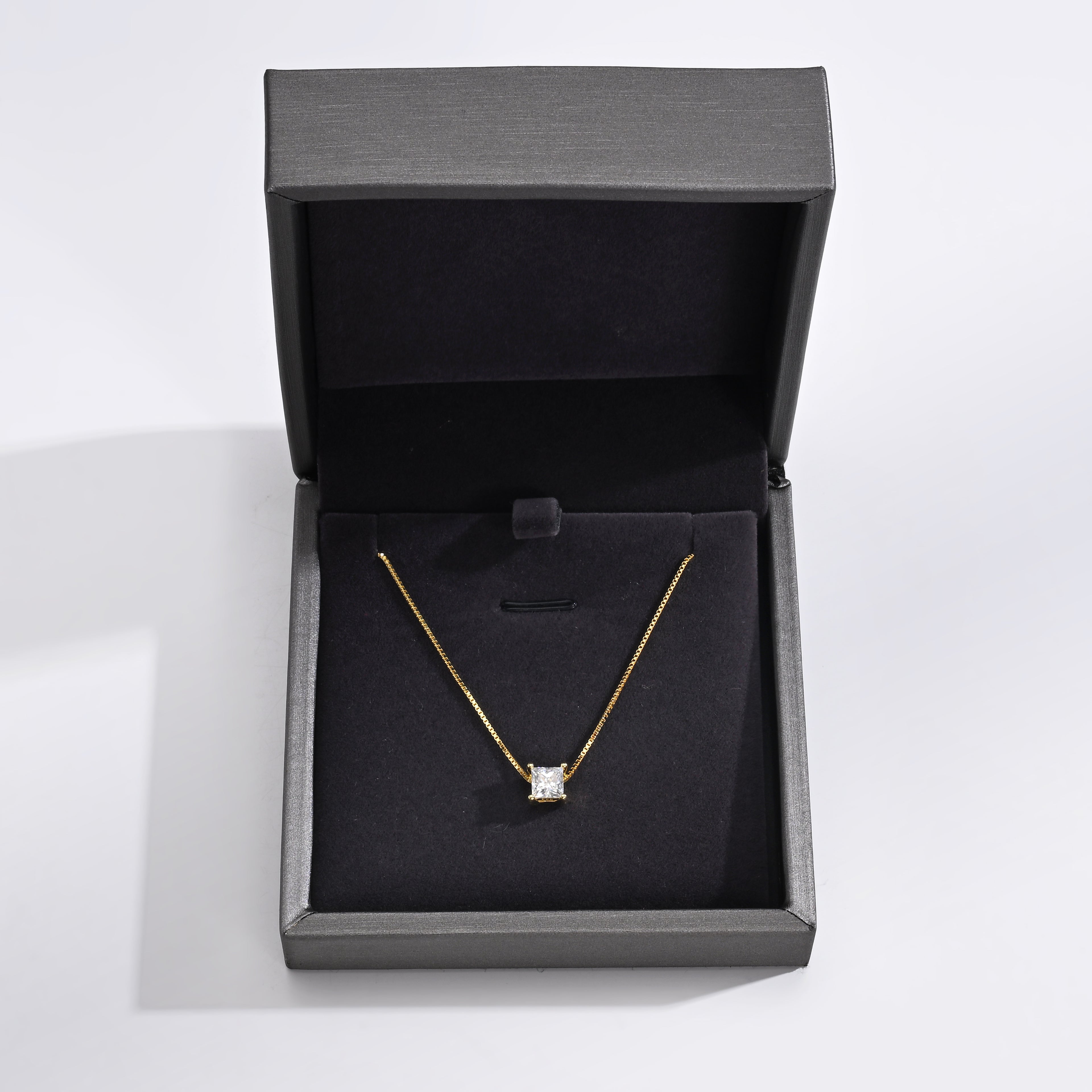 925 Silver Moissanite Necklace 1 CT. VVS1 D