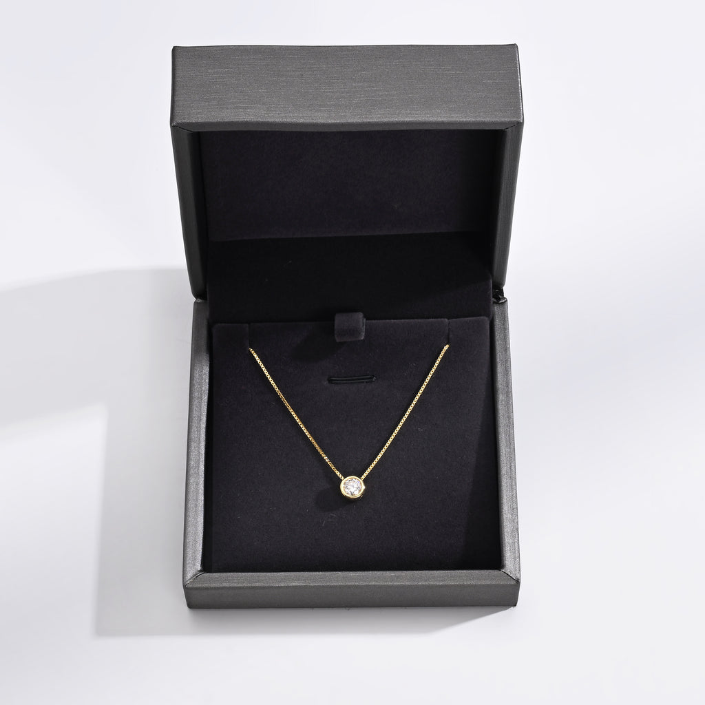 925 Silver Moissanite Necklace 0.5 CT. VVS1 D