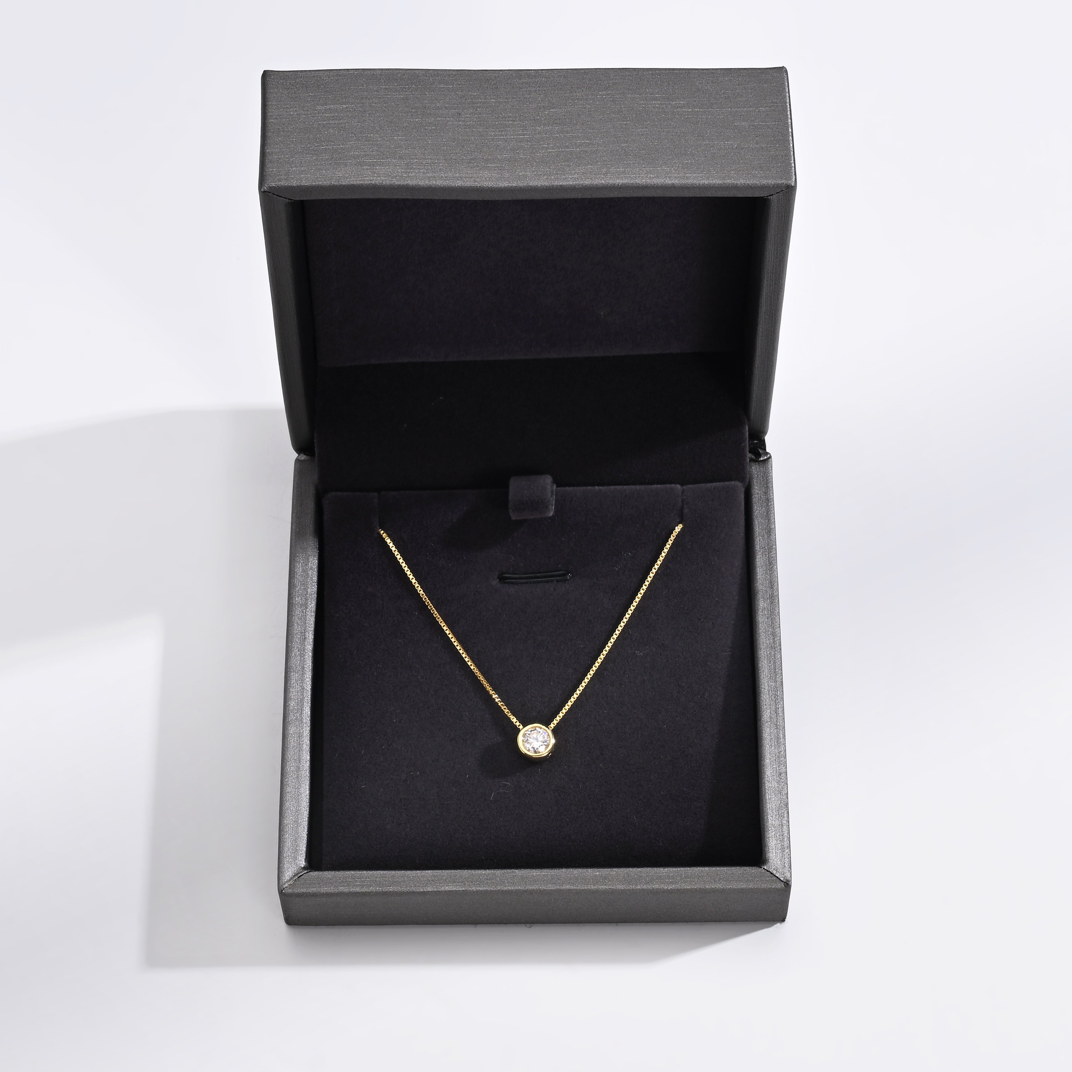 925 Silver Moissanite Necklace 0.5 CT. VVS1 D