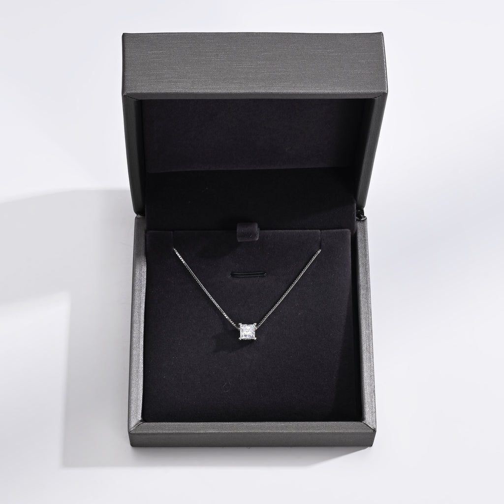 925 Silver Moissanite Necklace 1 CT. VVS1 D