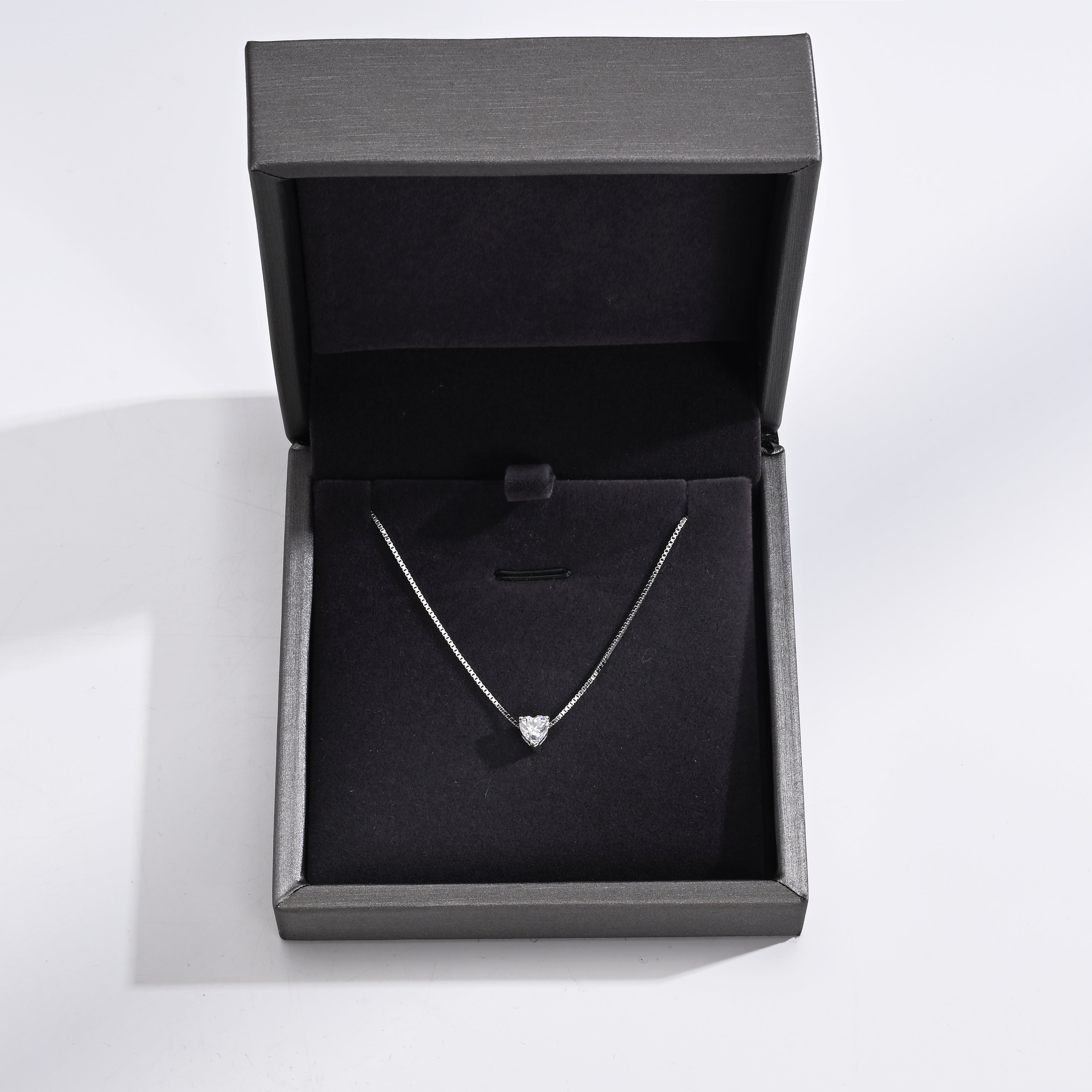 925 Silver Moissanite Necklace 0.5 CT. VVS1 D