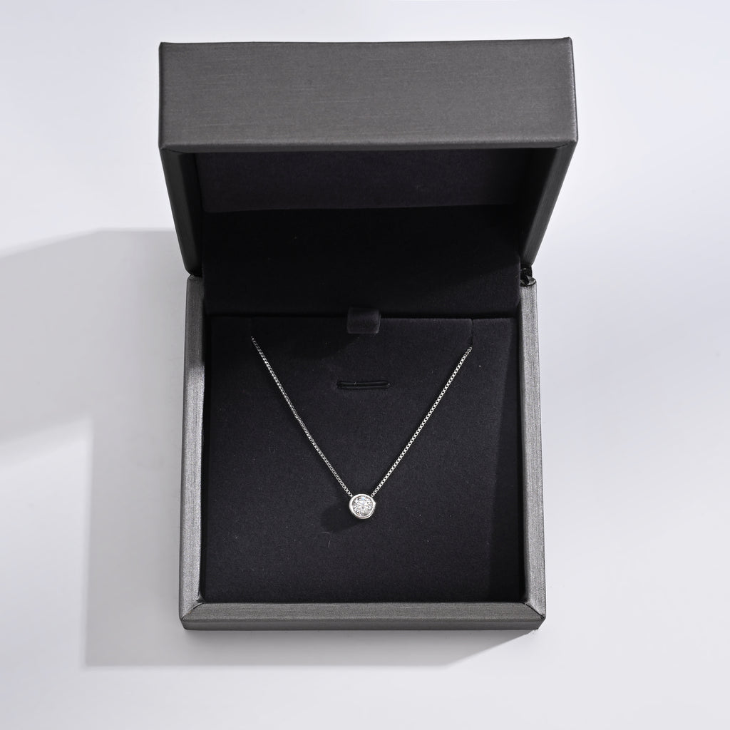 925 Silver Moissanite Necklace 0.5 CT. VVS1 D