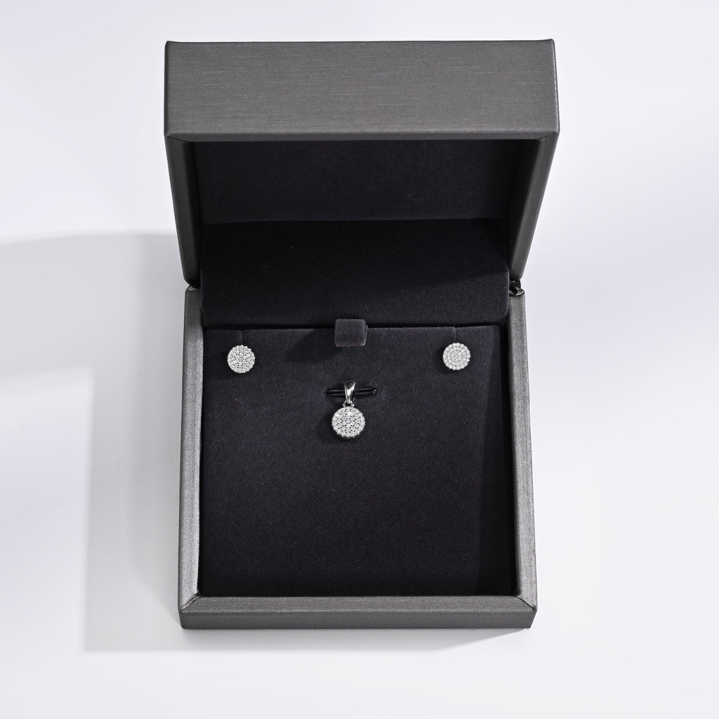 925 Silver Moissanite Earrings & Pendants 0.45 CT. VVS1 D Color